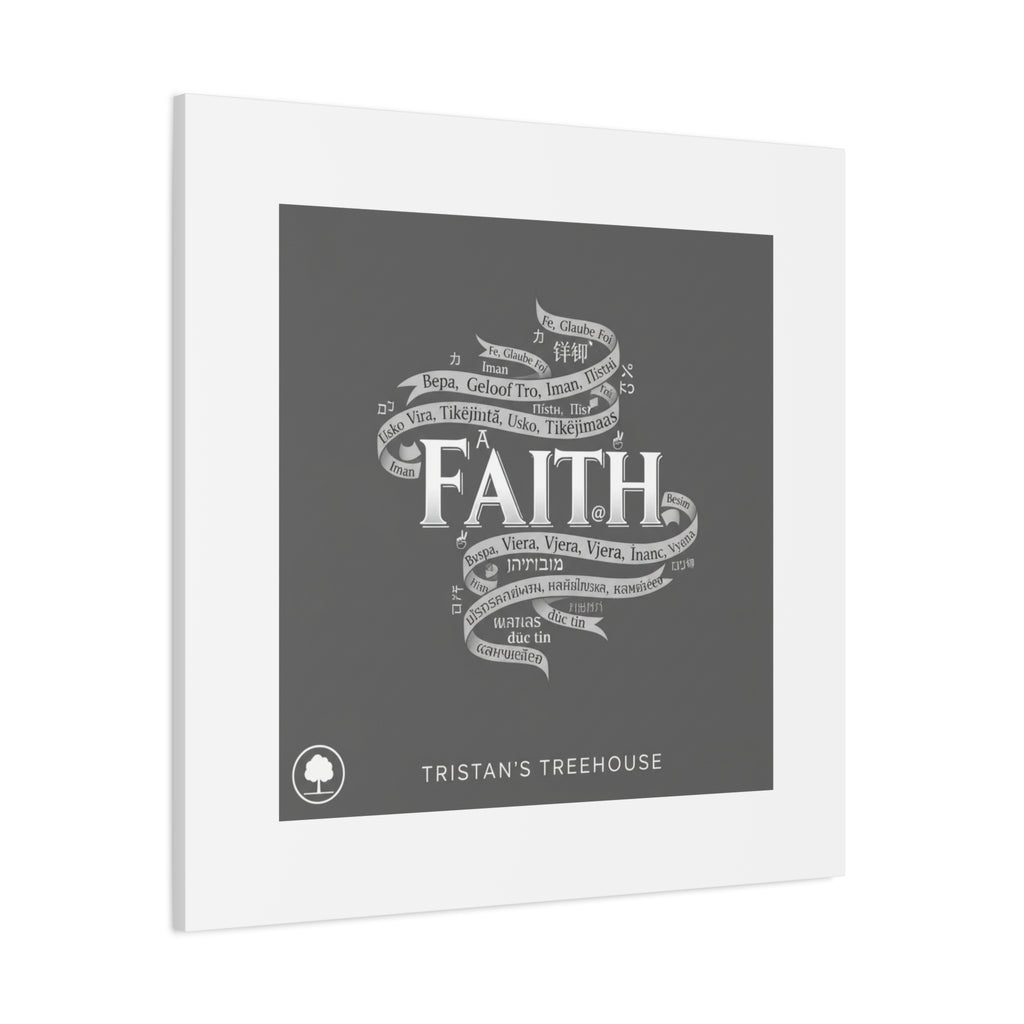 handwritten faith ribbon Canvas | sketch aesthetic, doodle design