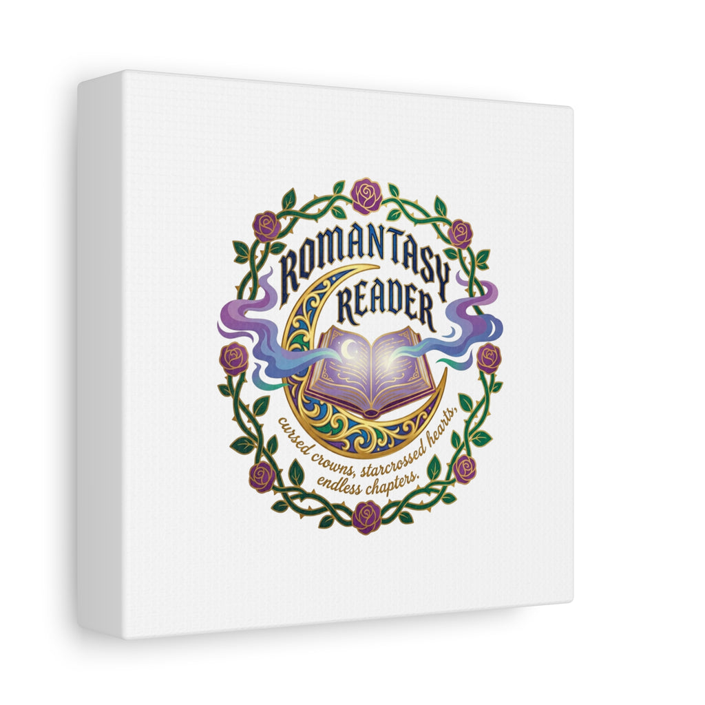 Romantasy Reader Canvas Print | enchanted bookish celestial gothic