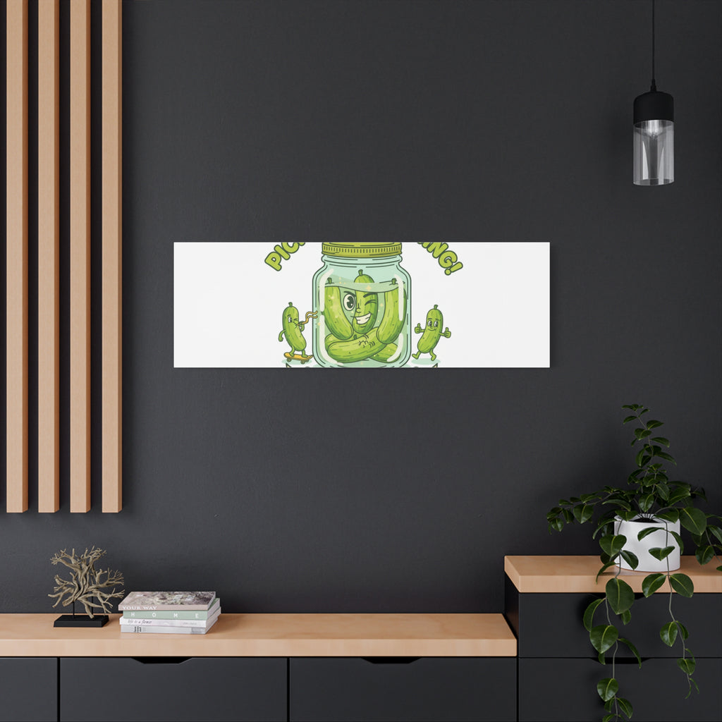 Pickle Everything! Matte Canvas | Brine Design, Pickle Lover Art