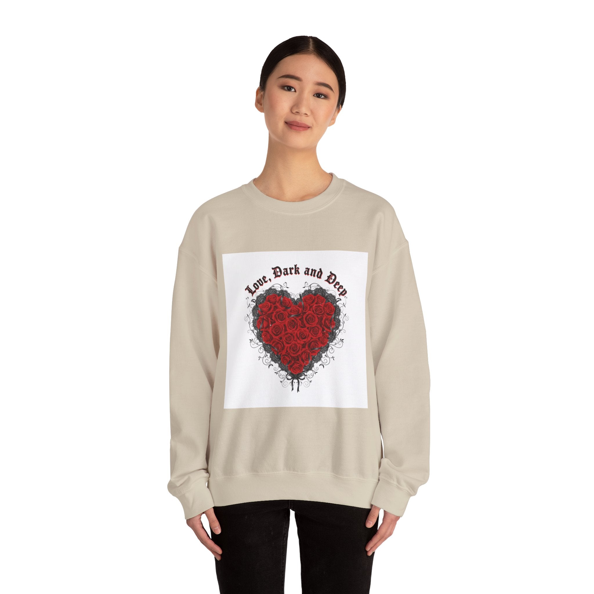 Gothic Rose Heart sweatshirt | New Romantic, 80s nostalgia
