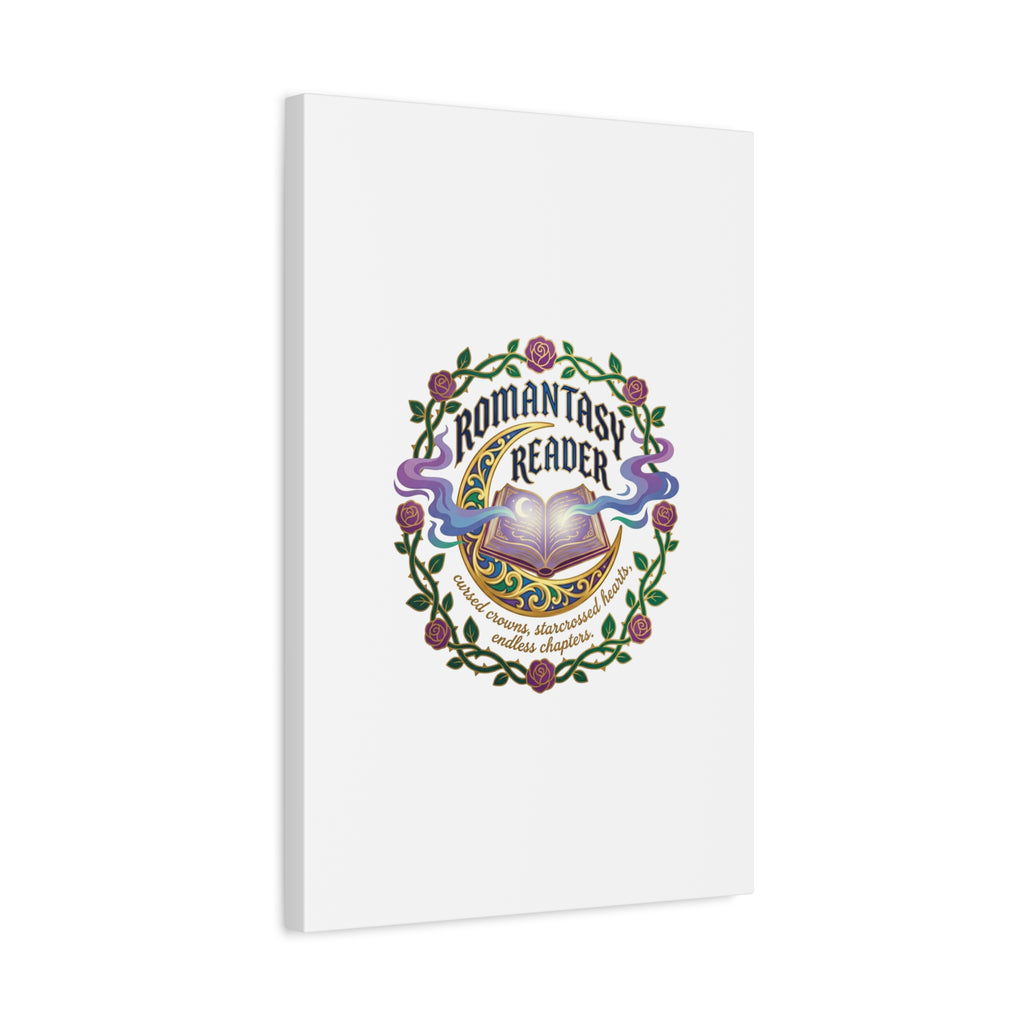 Romantasy Reader Canvas Print | enchanted bookish celestial gothic