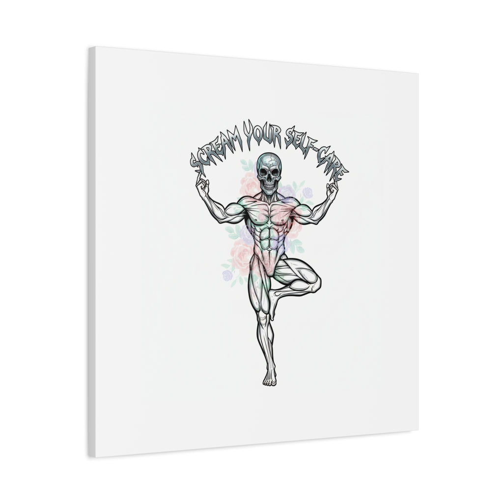 Scream Your Self-Care Canvas | Heavy Metal Wellness, Gothic Wellness Quote