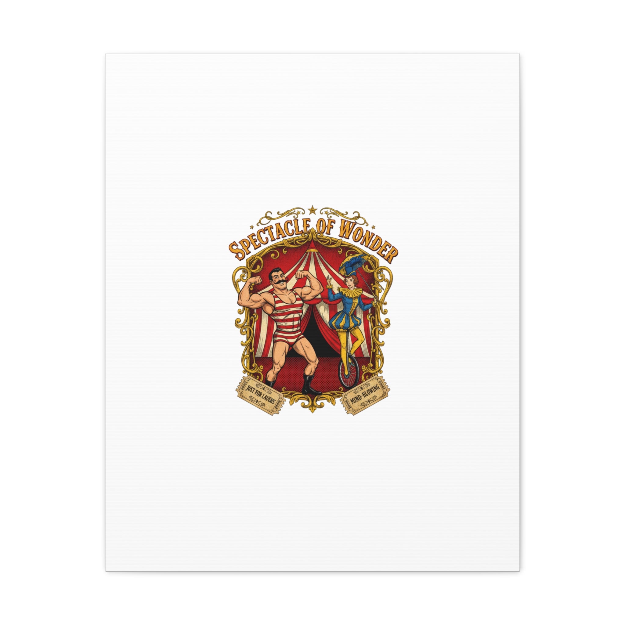 Spectacle of Wonder Circus Art Print, Canvas | Vintage Carnival Design