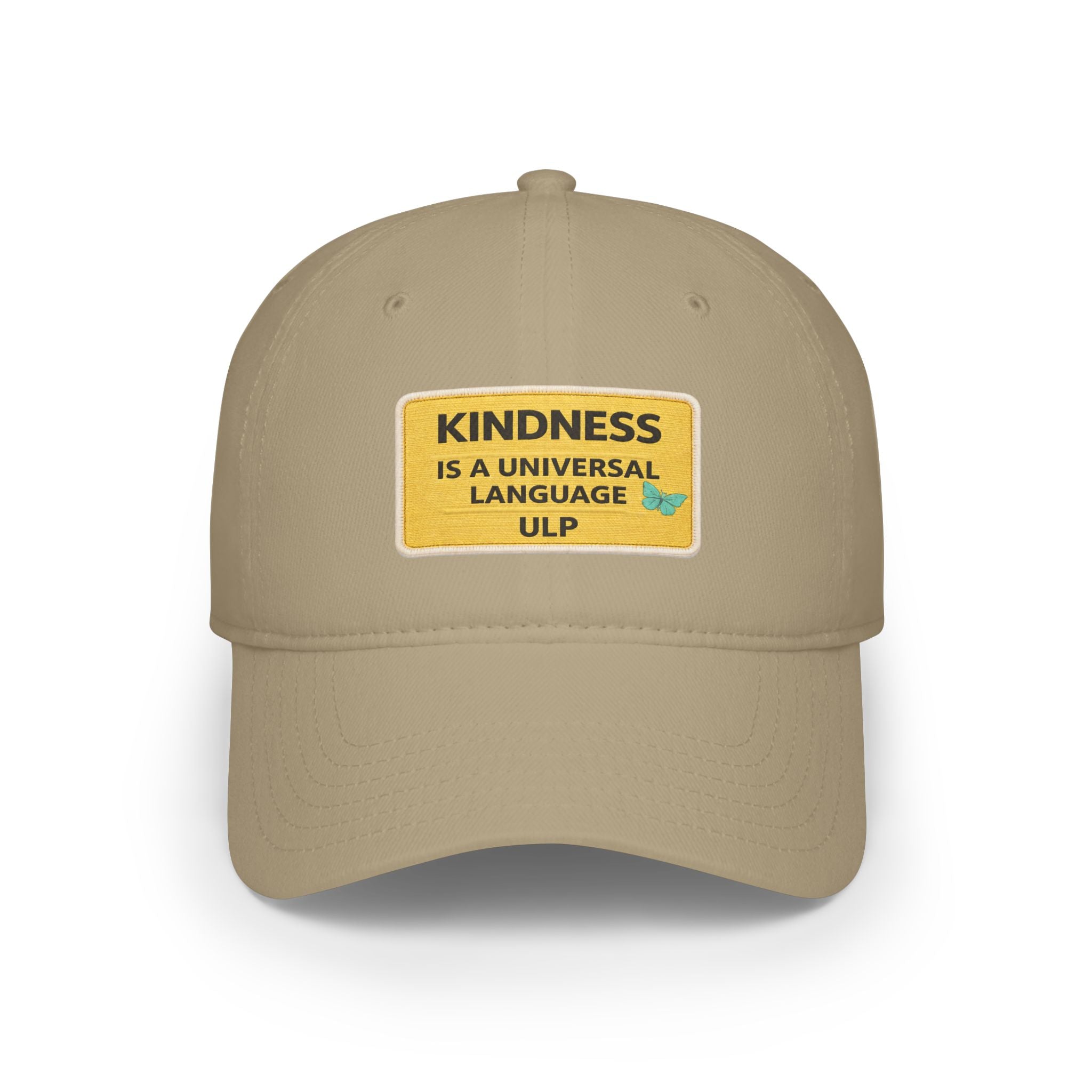 Kindness Is A Universal Language Patch Cap — Red Low Profile Baseball Hat