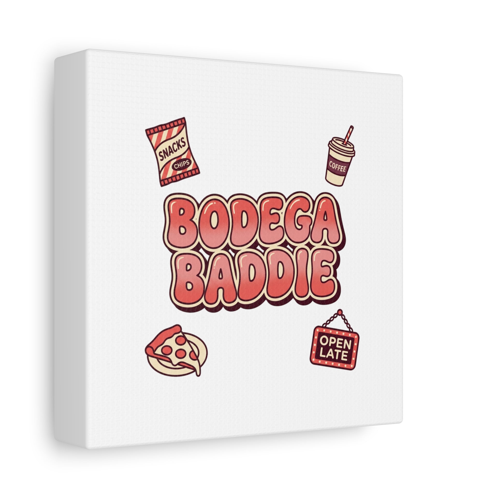 Bodega Baddie Matte Canvas, Stretched | NYC Y2K Corner Store Vibes