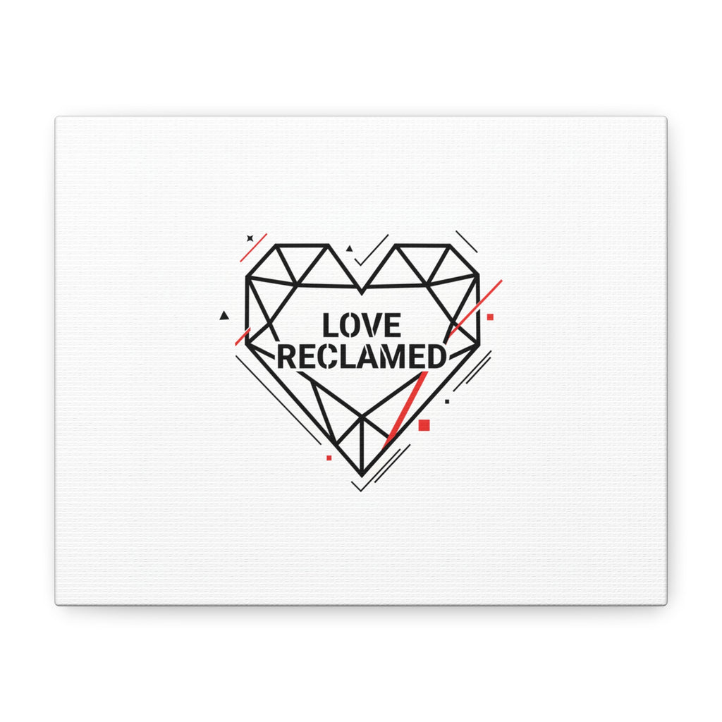 Love Reclaimed Canvas | modern heart design, minimalist love icon