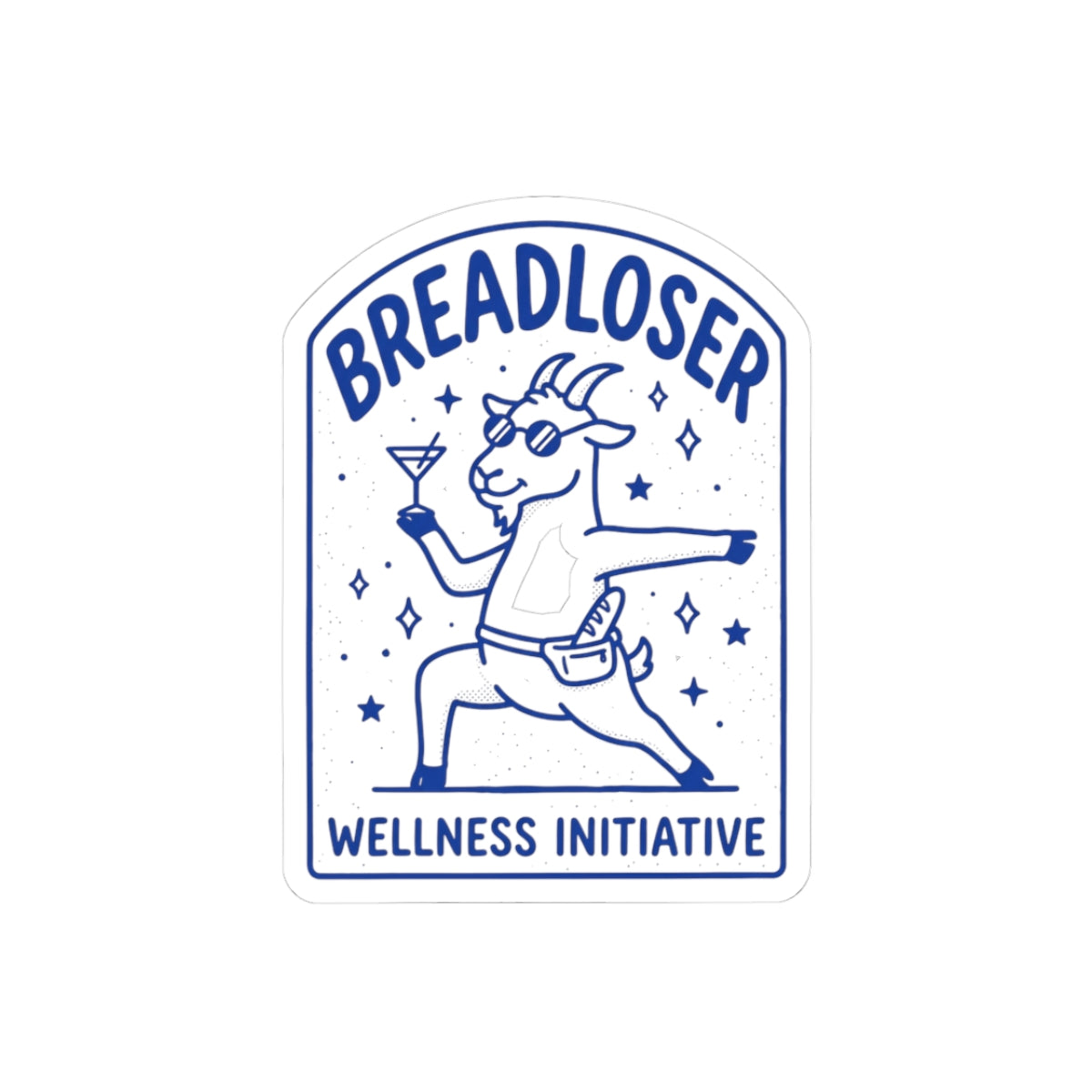 BREADLOSER doodle sticker | Kiss-Cut Sticker, burnout humor meme