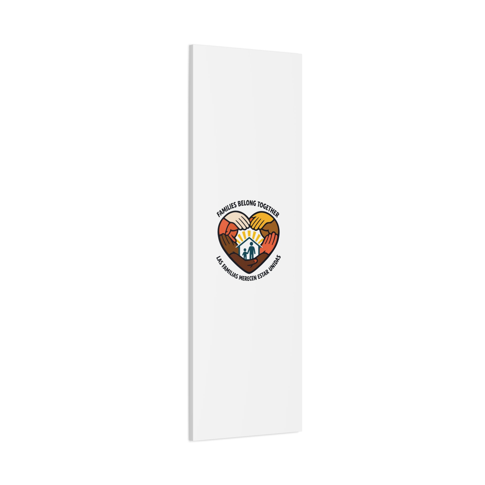Families Belong Together Canvas, family unity solidarity, bilingual inclusive decor
