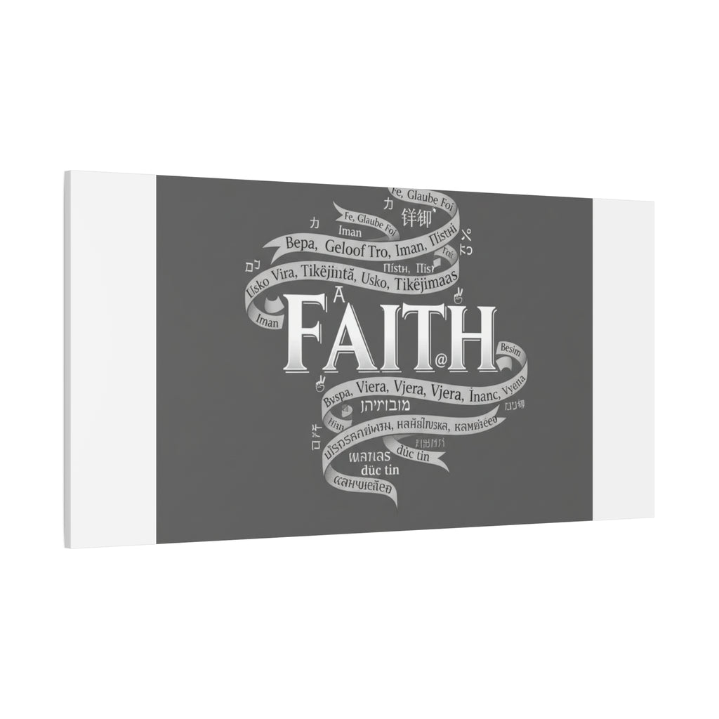 handwritten faith ribbon Canvas | sketch aesthetic, doodle design