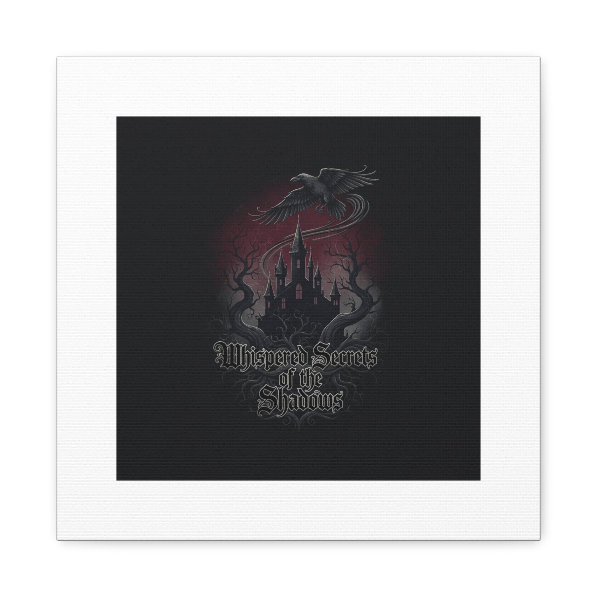 Whispered Secrets of the Shadows Castle Wall Art, Matte Canvas | Gothic Medieval Decor