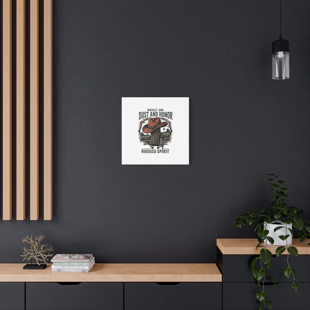 Built on Dust and Honor Canvas | Western cowboy, vintage Americana