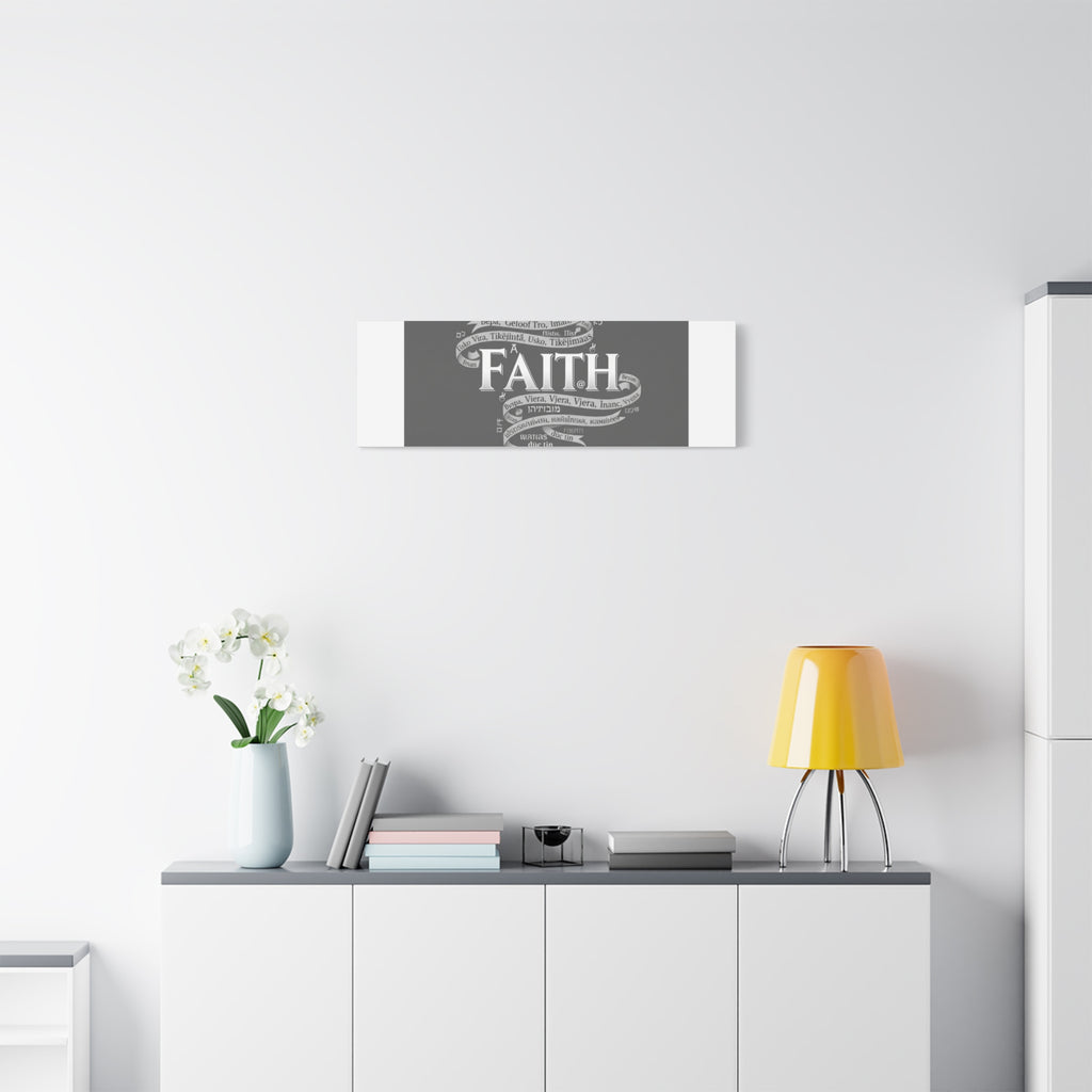 handwritten faith ribbon Canvas | sketch aesthetic, doodle design