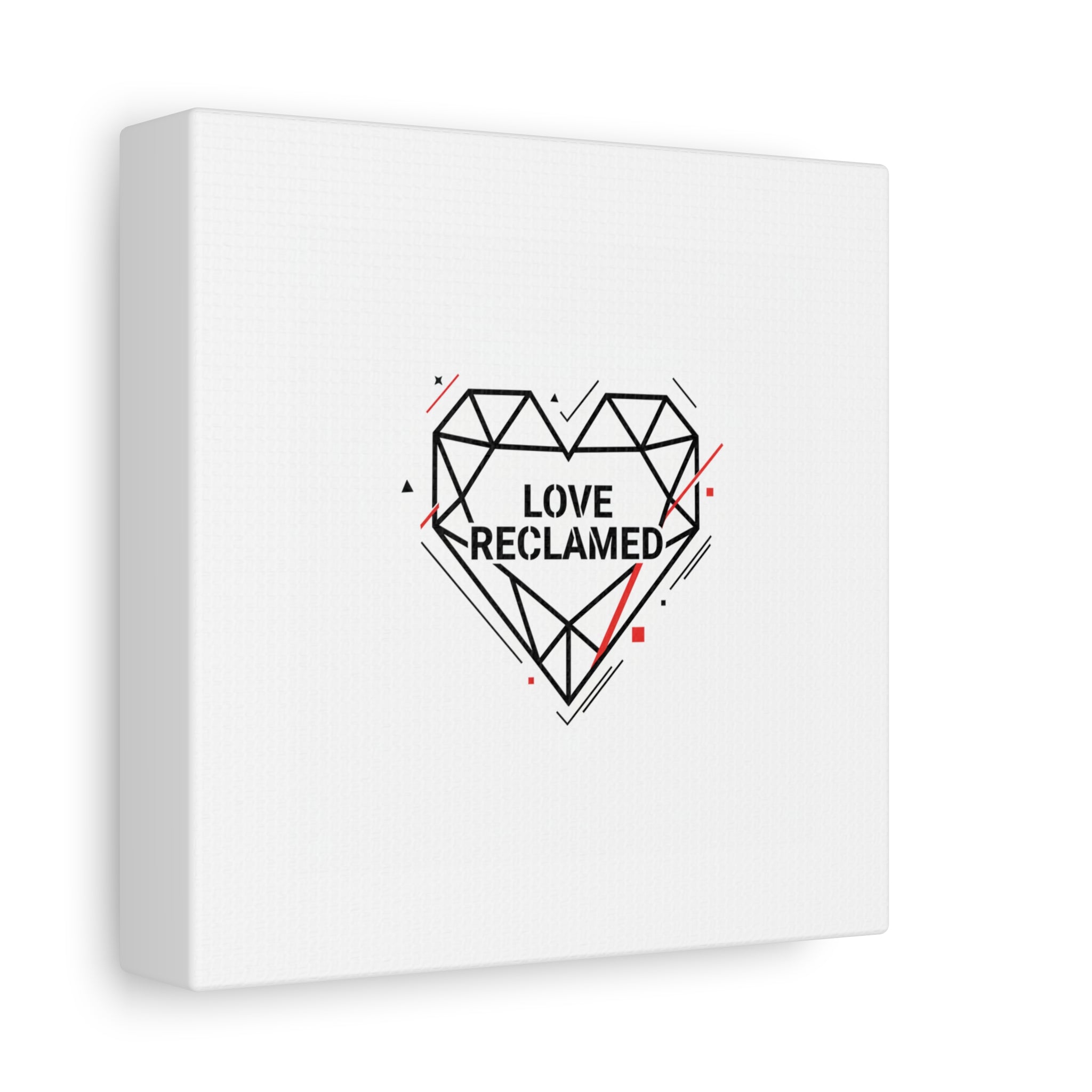 Love Reclaimed Canvas | modern heart design, minimalist love icon