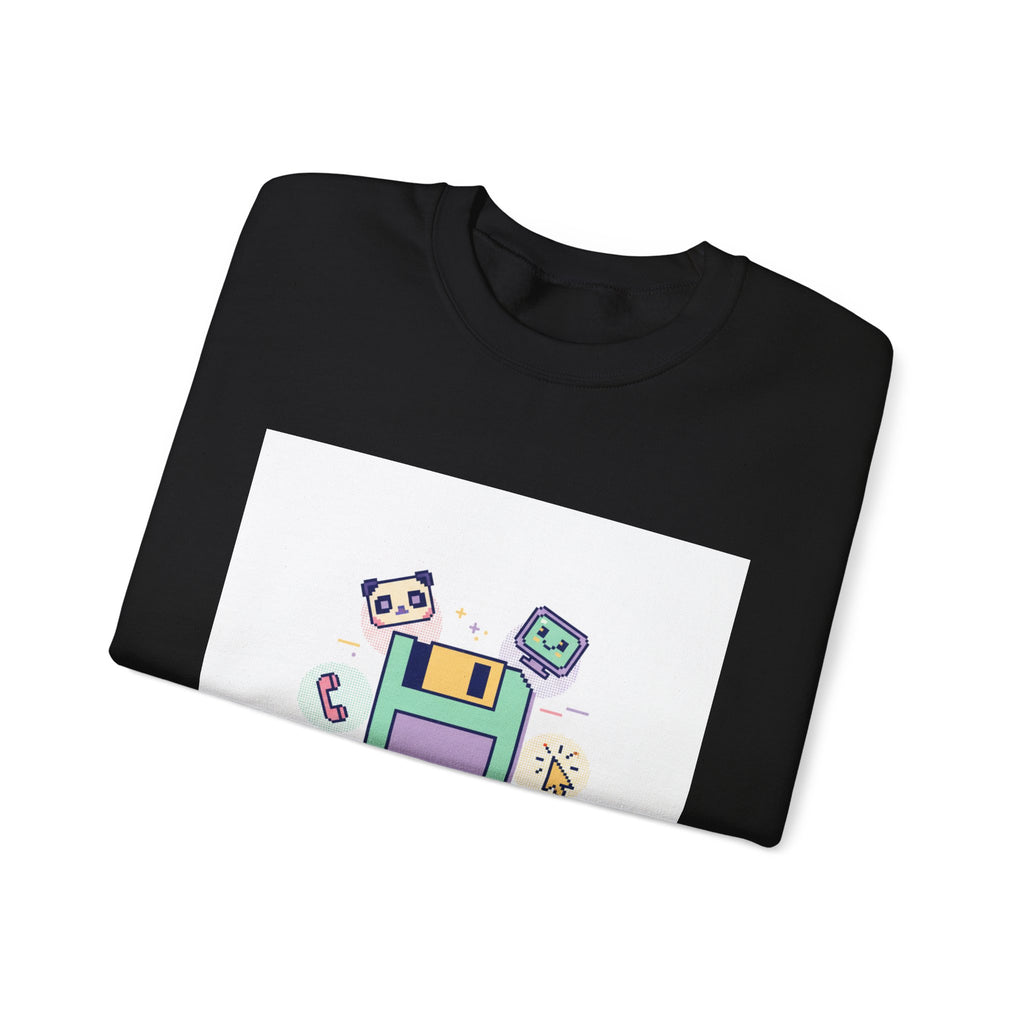 Loading Please Wait Crewneck Sweatshirt | Old Internet Aesthetic, pixel art retro web