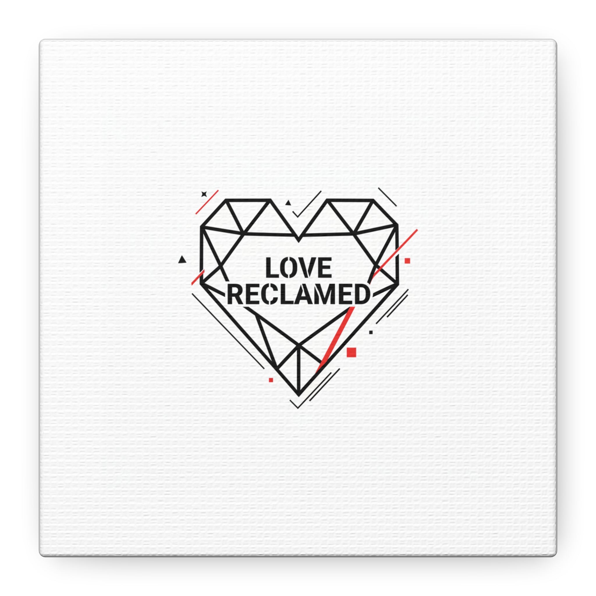 Love Reclaimed Canvas | modern heart design, minimalist love icon