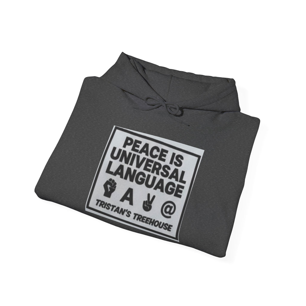 Peace Is Universal Language Hoodie — Inclusive Symbols Graphic Hoodie