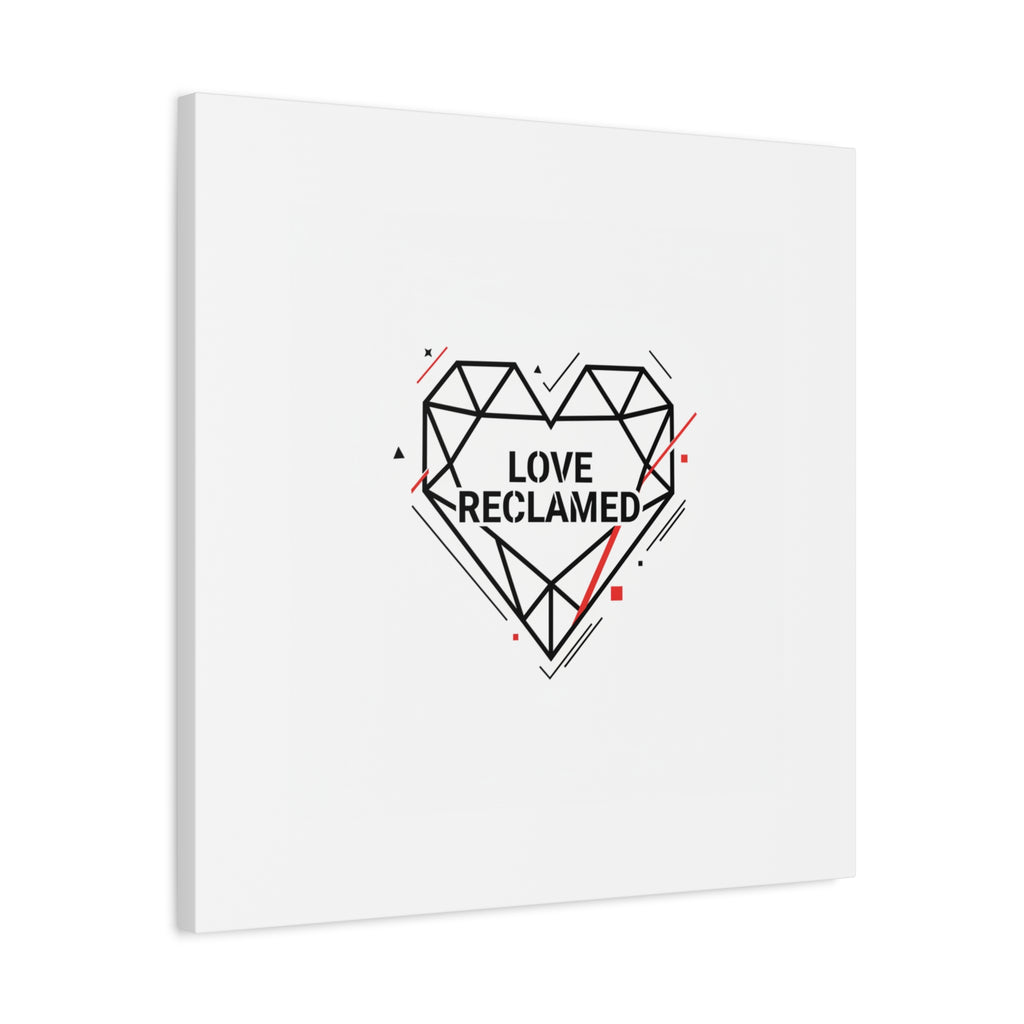 Love Reclaimed Canvas | modern heart design, minimalist love icon