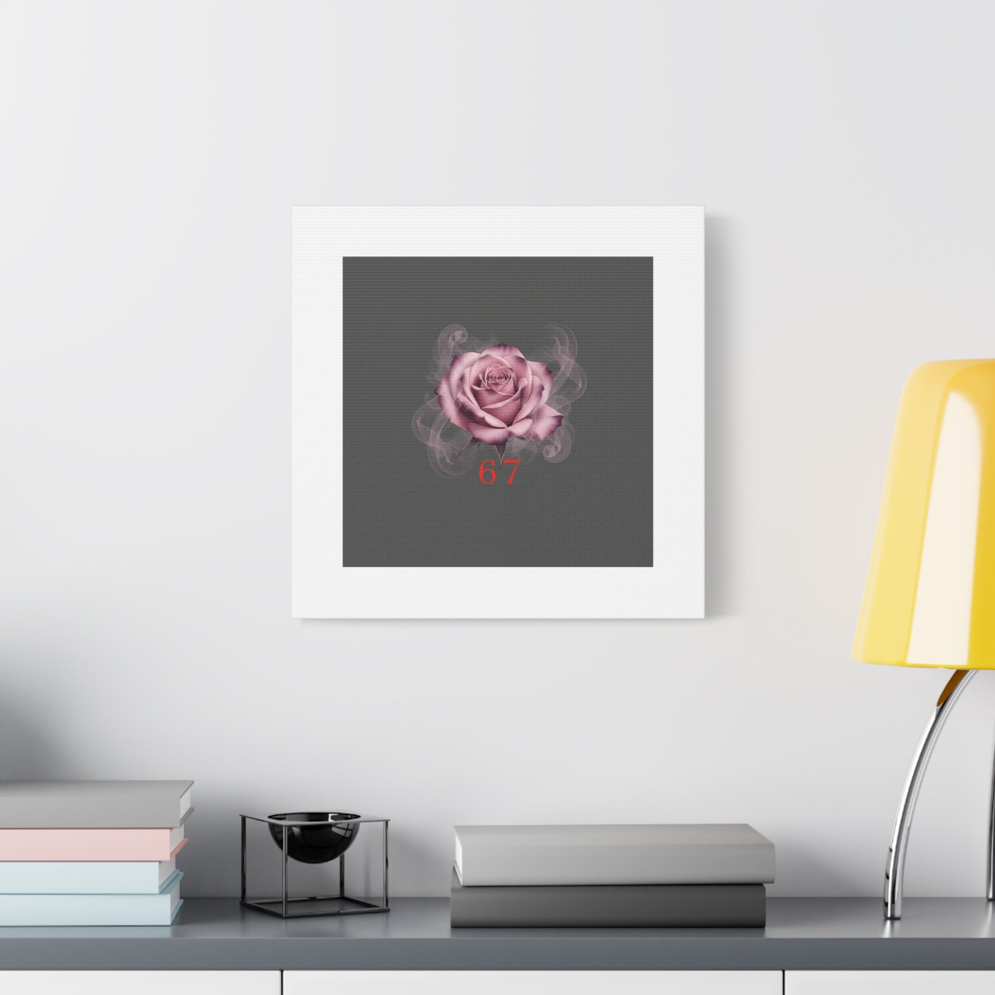 6 7 Valentine's Canvas | Viral Gothic Rose Wall Art | 6 7 Meaning Dark Romance
