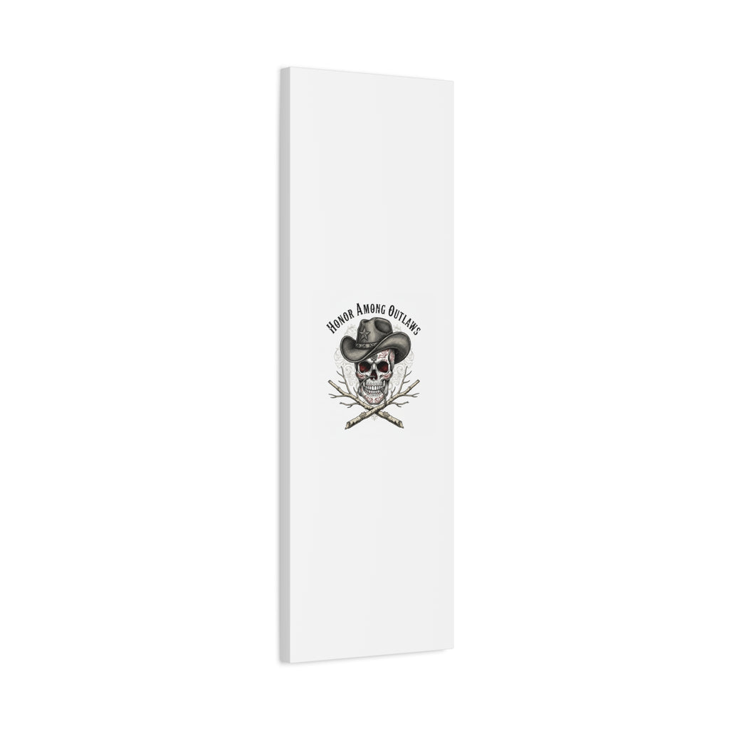 Honor Among Outlaws Canvas | Western Skull Art, Gothic Americana Desert Noir