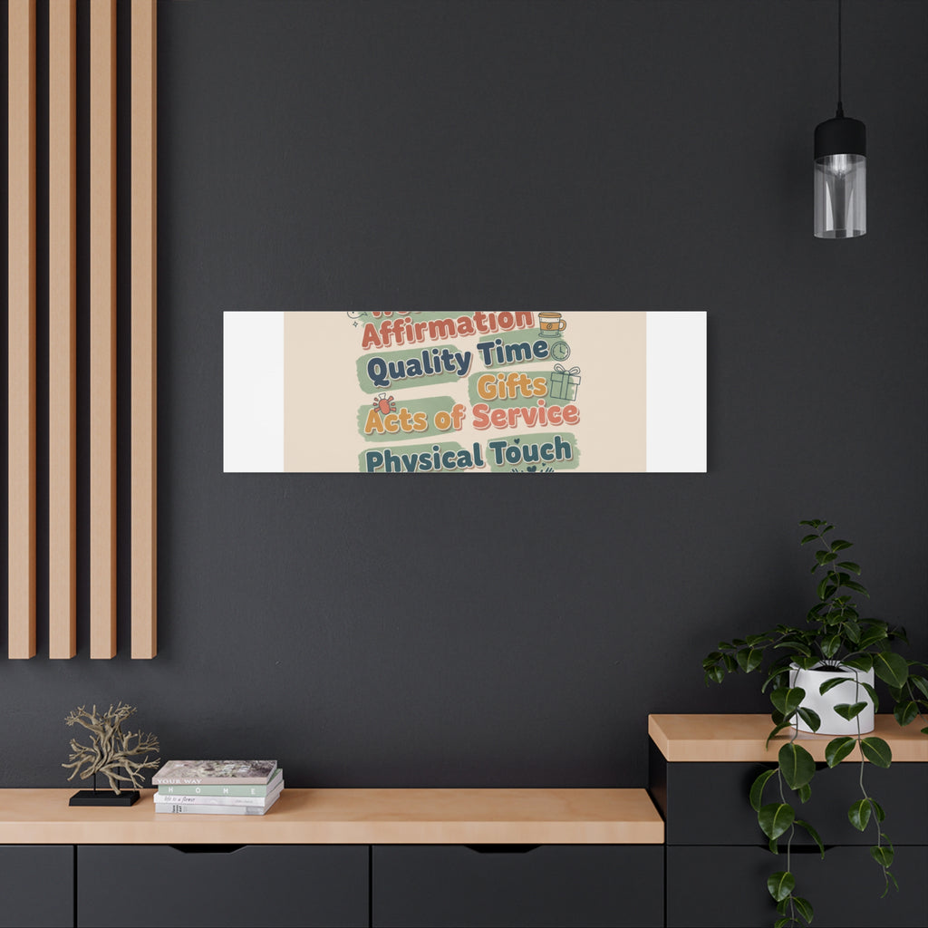 Love Languages List Matte Canvas Wall Art | love language meme, relationship humor