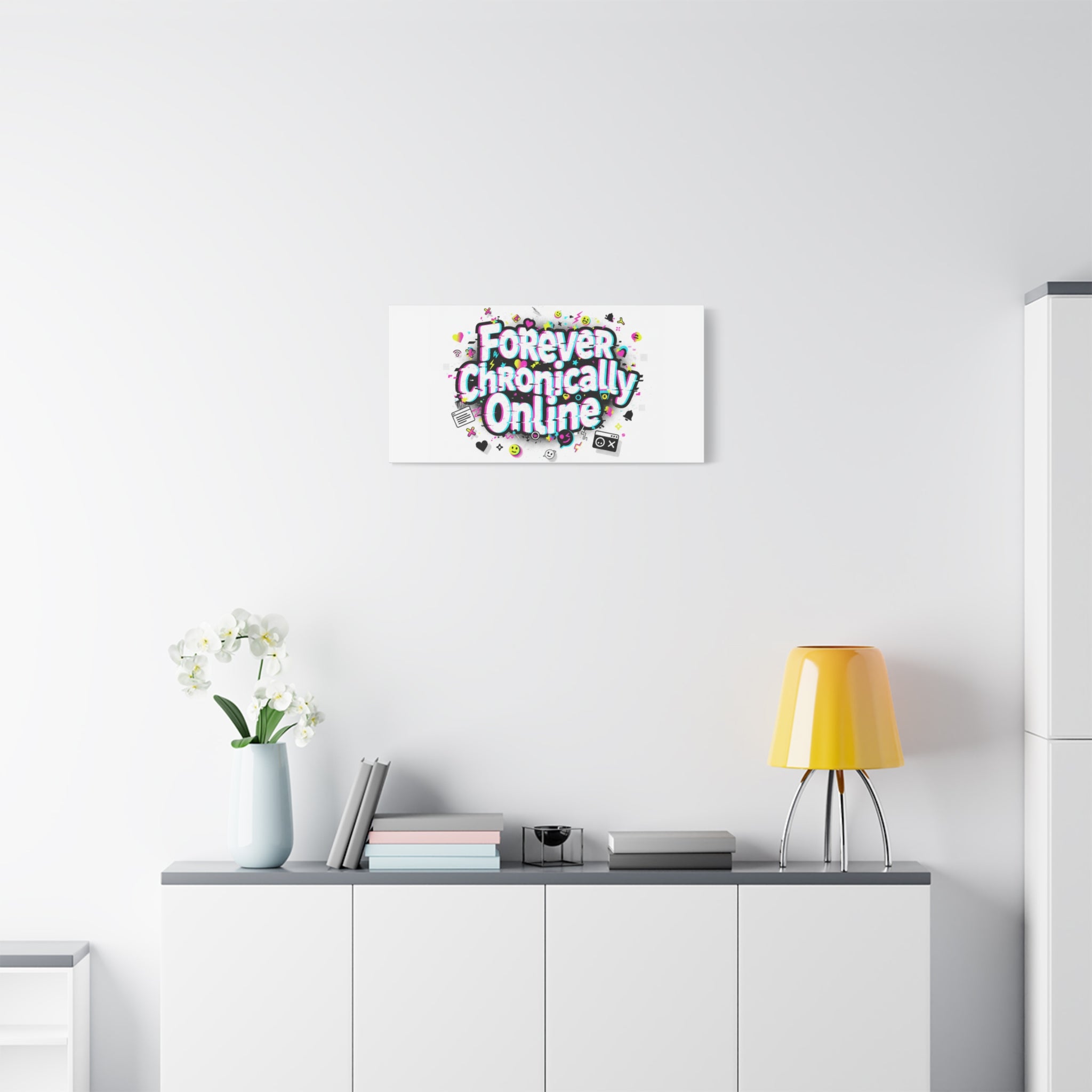 Forever Chronically Online Canvas | internet slang, brainrot meme