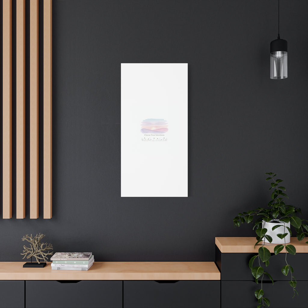 Choose Your Intentions Canvas, soft wellness poster, pastel gradient mindfulness art