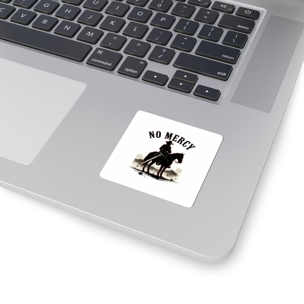 No Mercy Cowboy Skull Sticker | western skull art, gothic Americana
