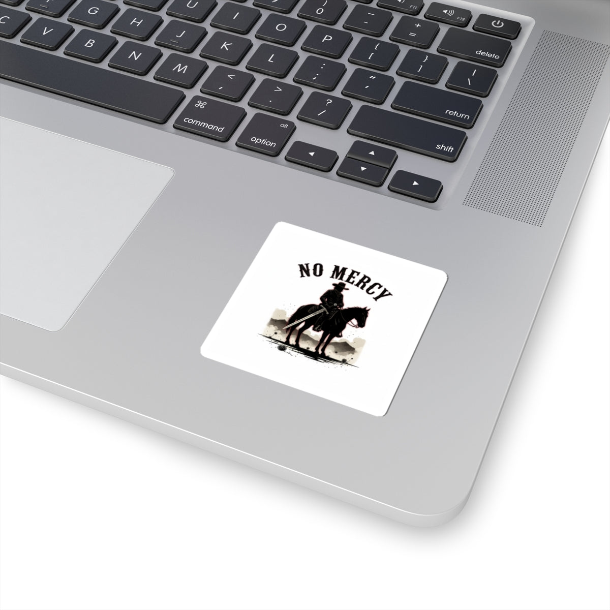 No Mercy Cowboy Skull Sticker | western skull art, gothic Americana