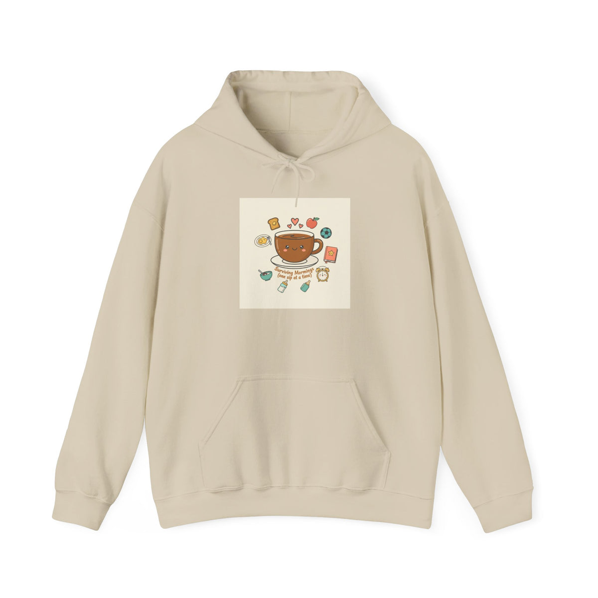 Morning Chaos Coffee Crew Hoodie | mom life, tired parent humor