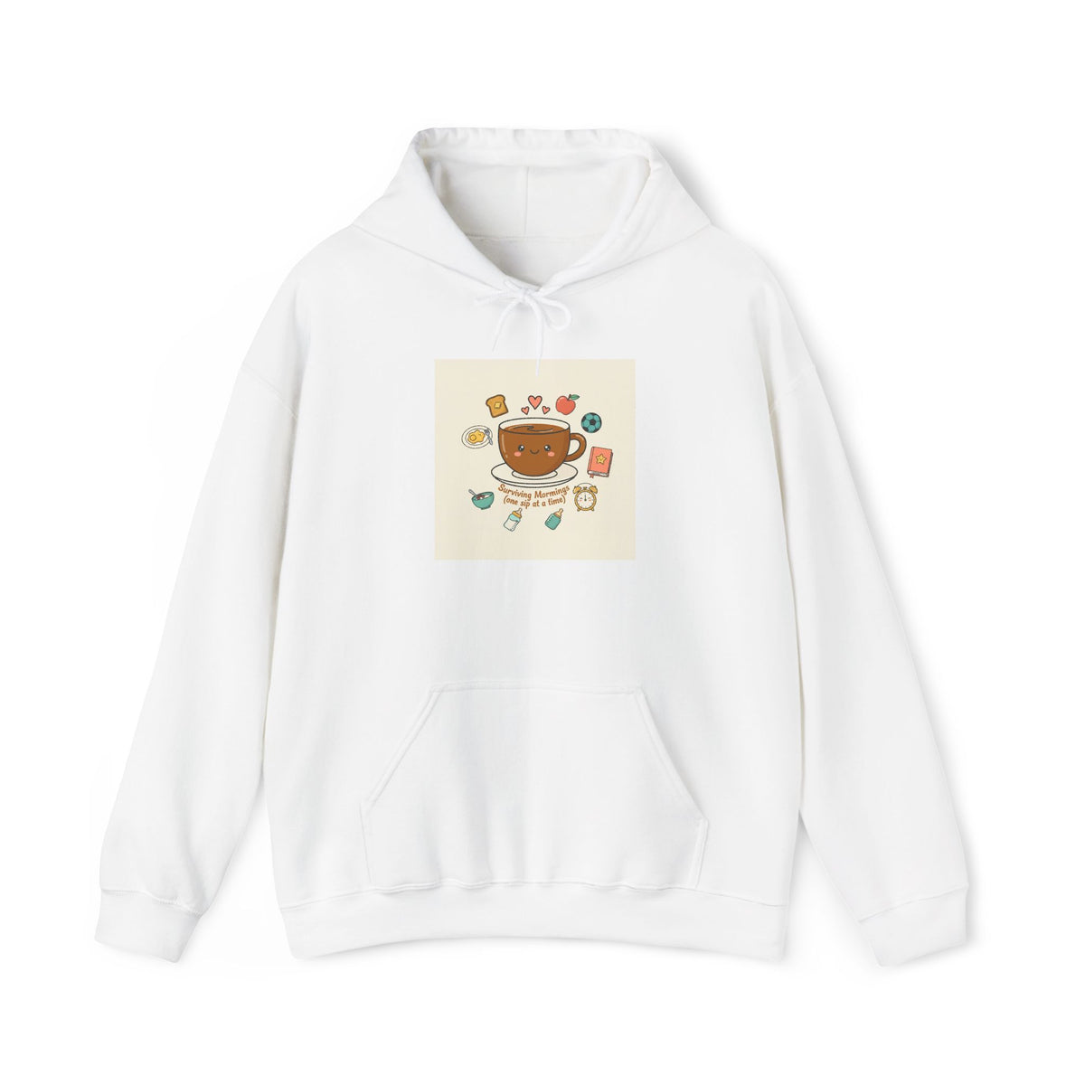 Morning Chaos Coffee Crew Hoodie | mom life, tired parent humor