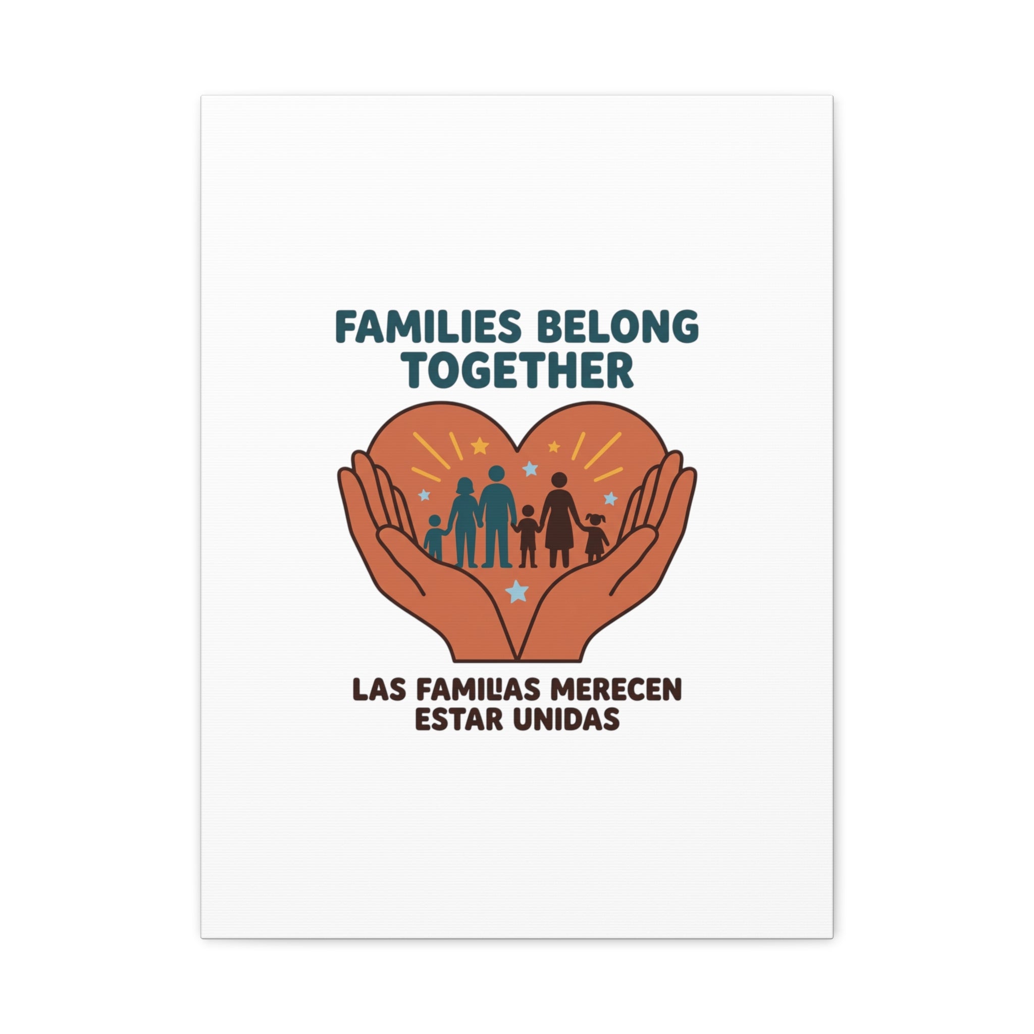 Families Belong Together Canvas | Family Unity, Bilingual Solidarity