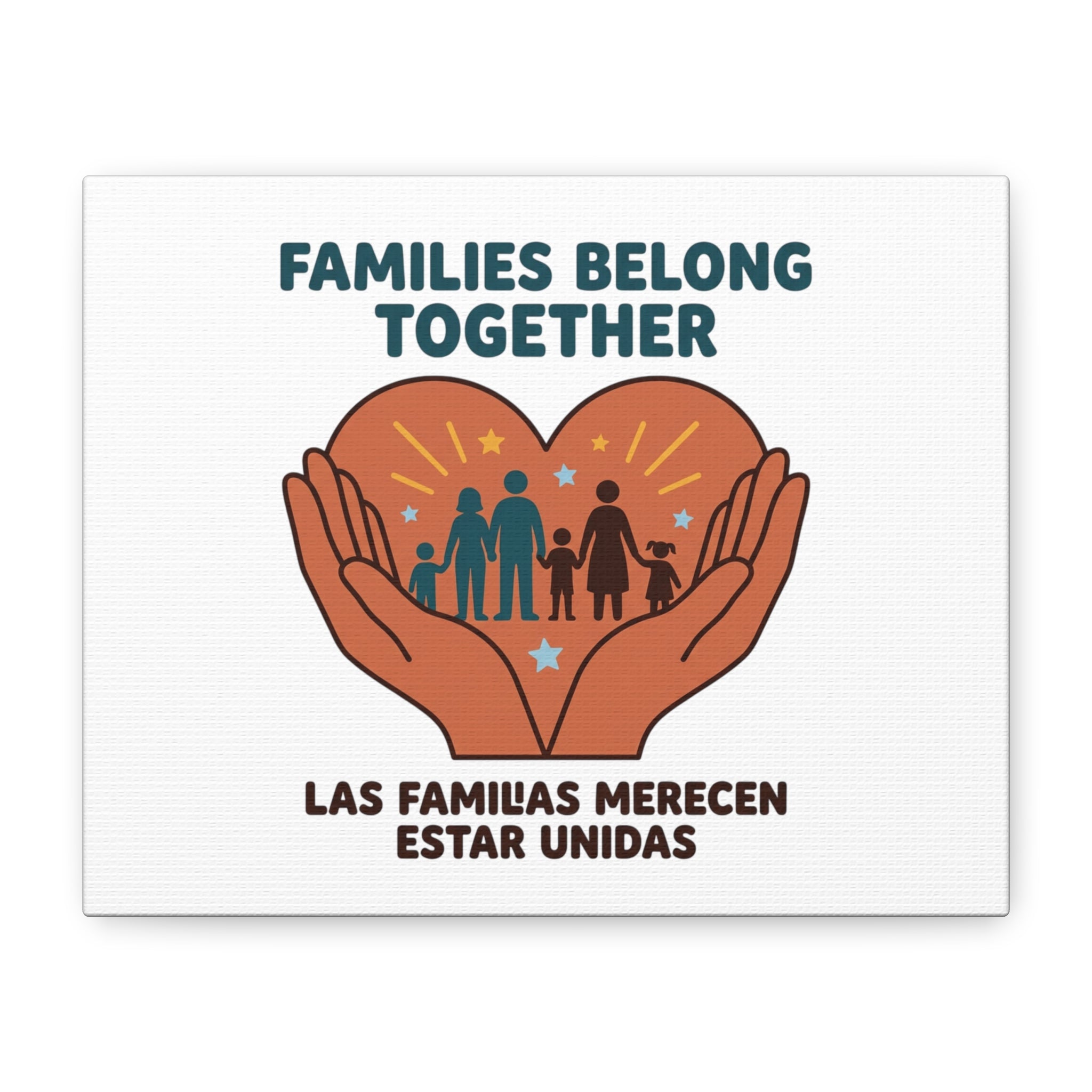 Families Belong Together Canvas | Family Unity, Bilingual Solidarity