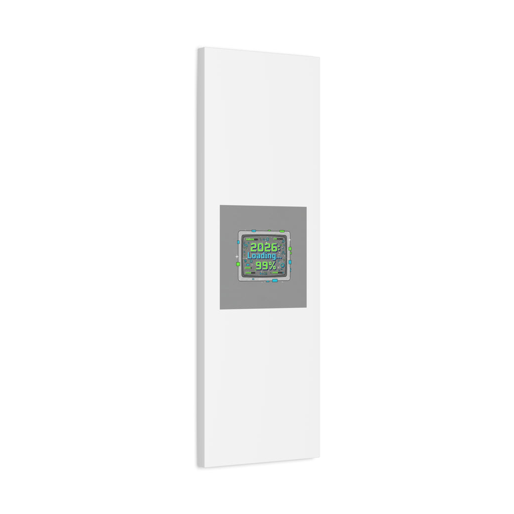 2026 Loading 99% Canvas | NYE countdown, retro system interface