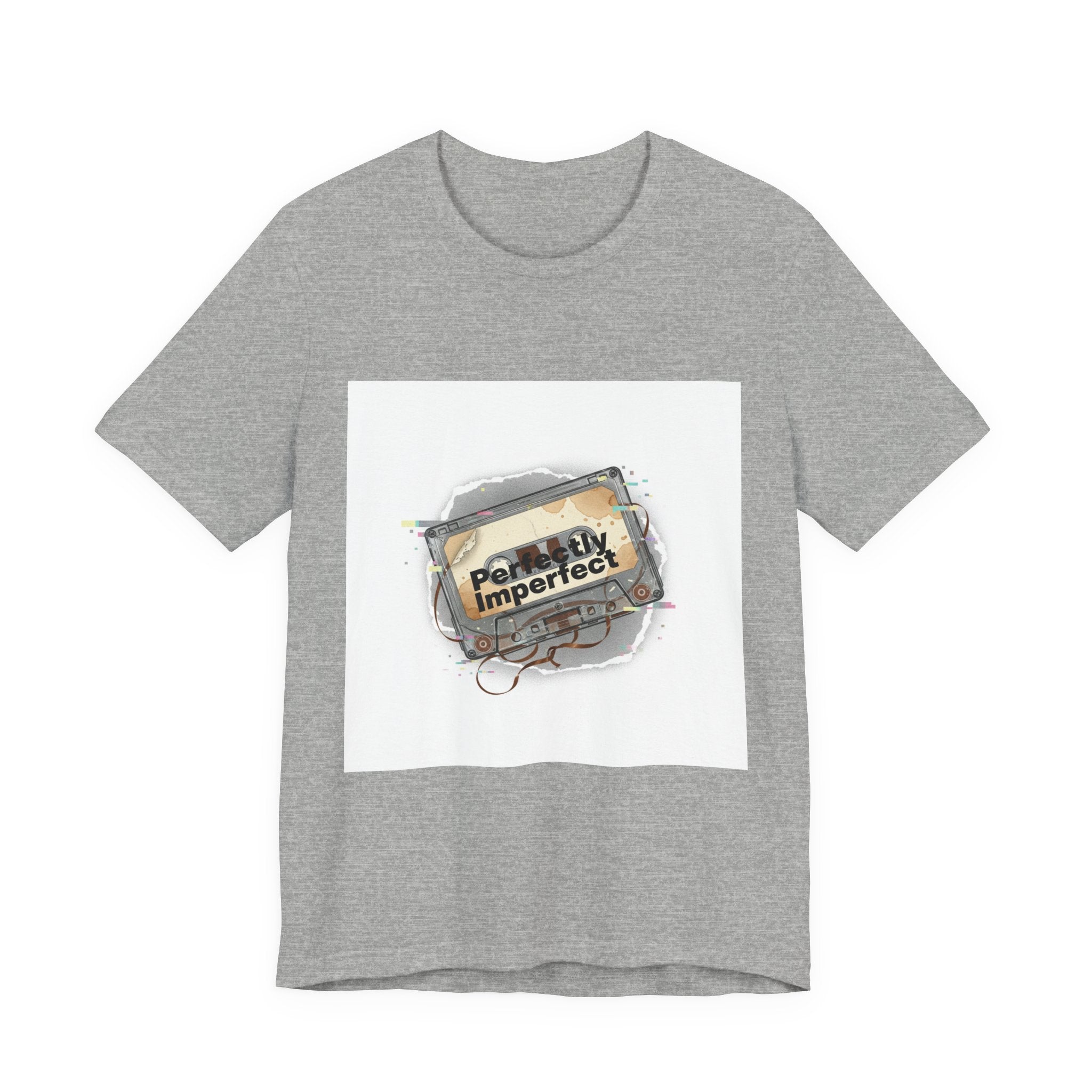 Glitch Cassette 'Perfectly Imperfect' Tee | glitch art shirt, retro tech nostalgic