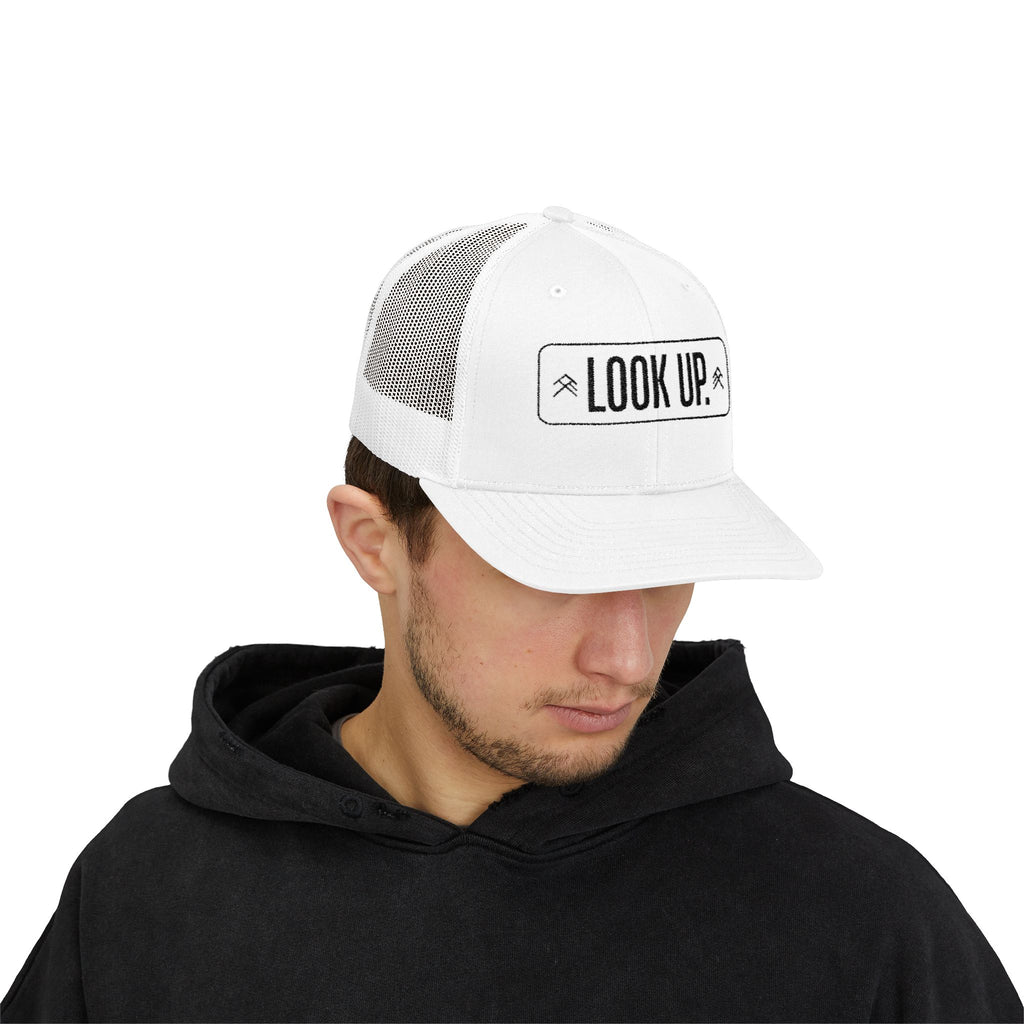 Look Up Trucker Cap — Embroidered Snapback Hat