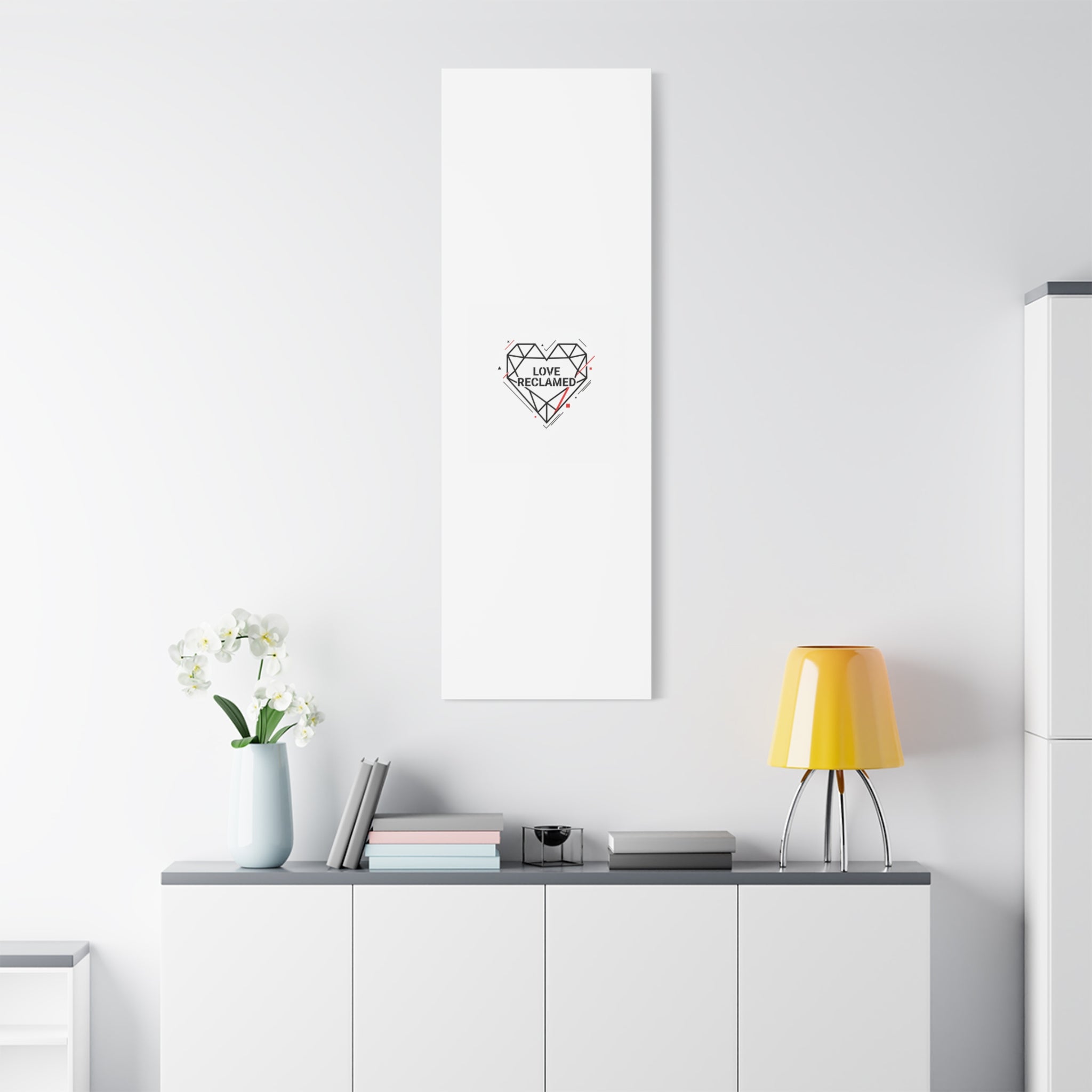 Love Reclaimed Canvas | modern heart design, minimalist love icon