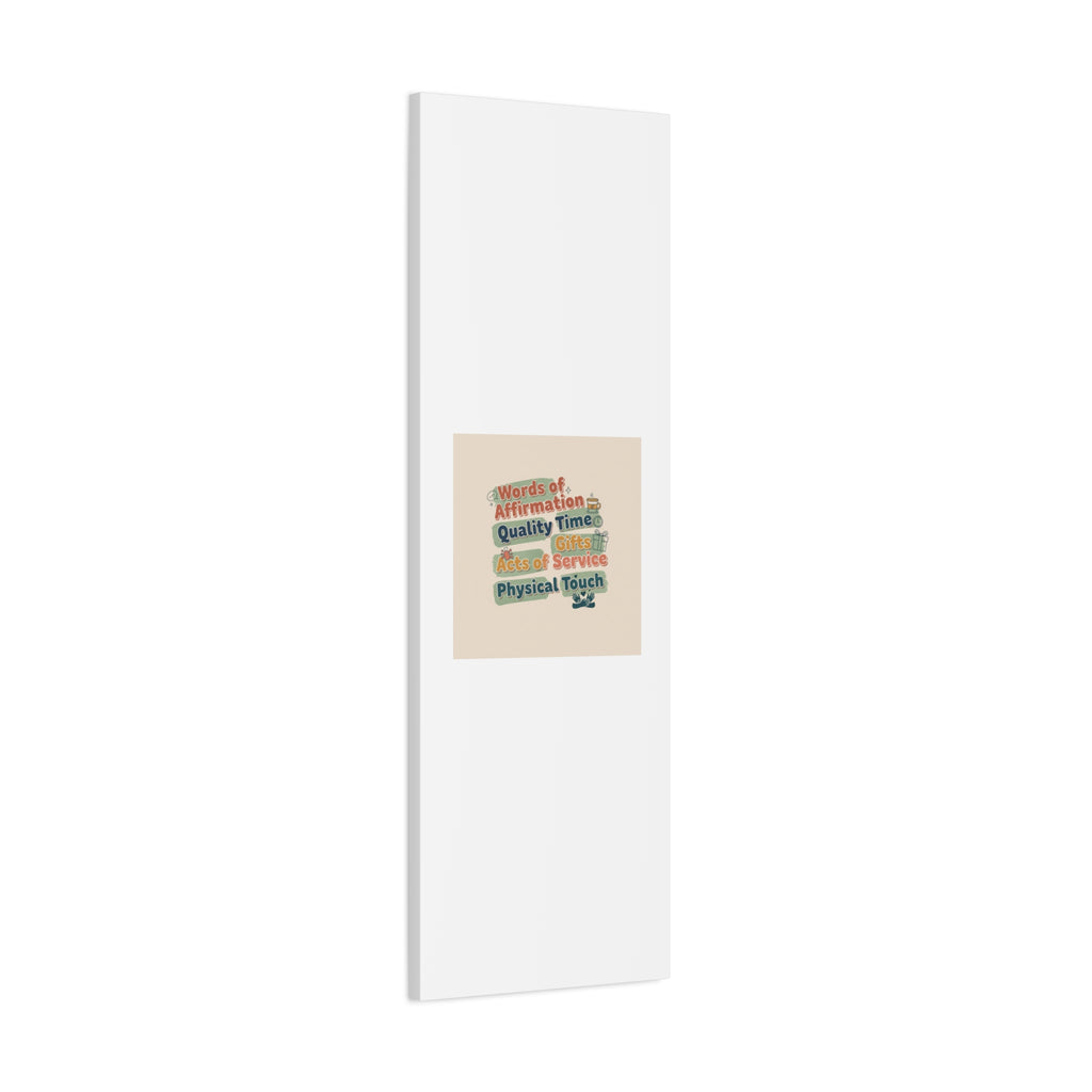 Love Languages List Matte Canvas Wall Art | love language meme, relationship humor