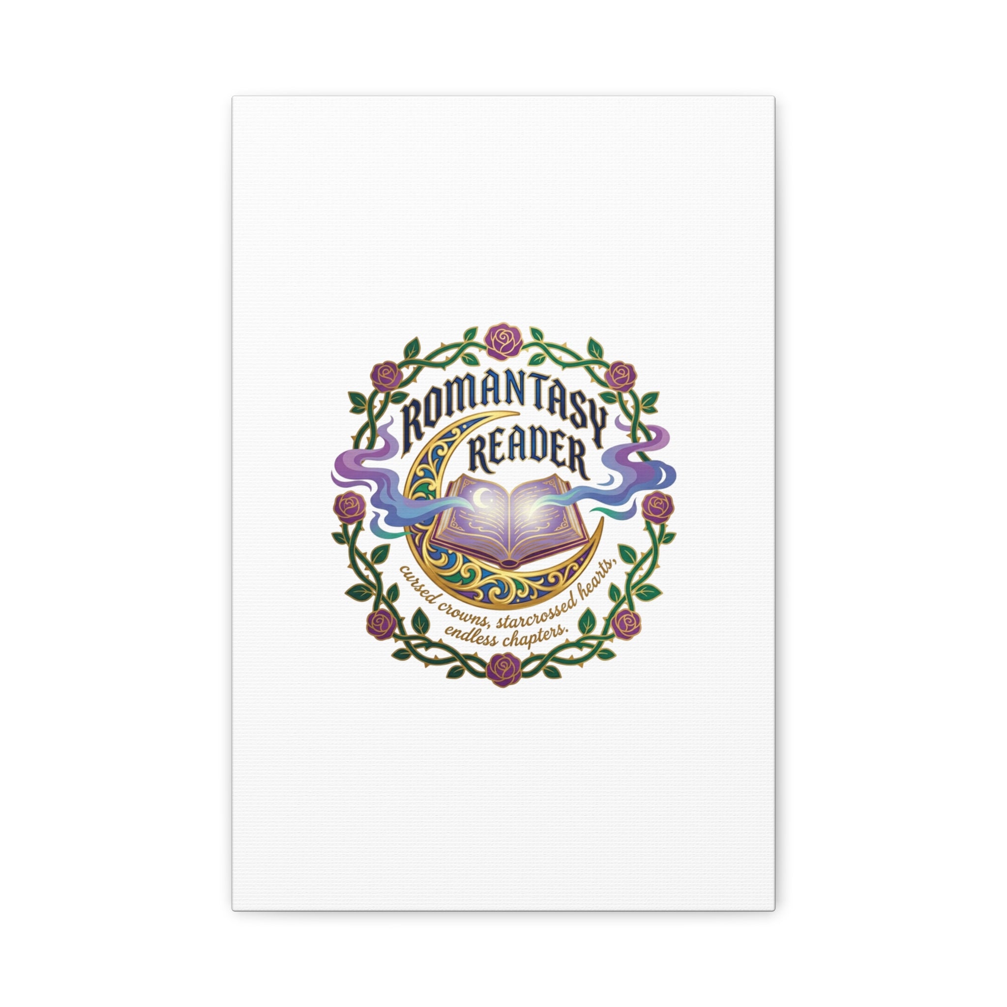 Romantasy Reader Canvas Print | enchanted bookish celestial gothic