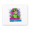 Crash Out With a Smile Canvas Print | Neon Skate Graffiti, Meme Meltdown Art