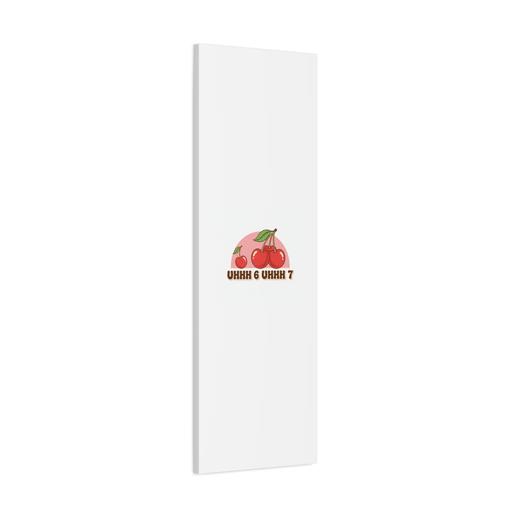 Six Severn Cherry Retro Graphic Canvas | kawaii fruit print, vintage cherry design