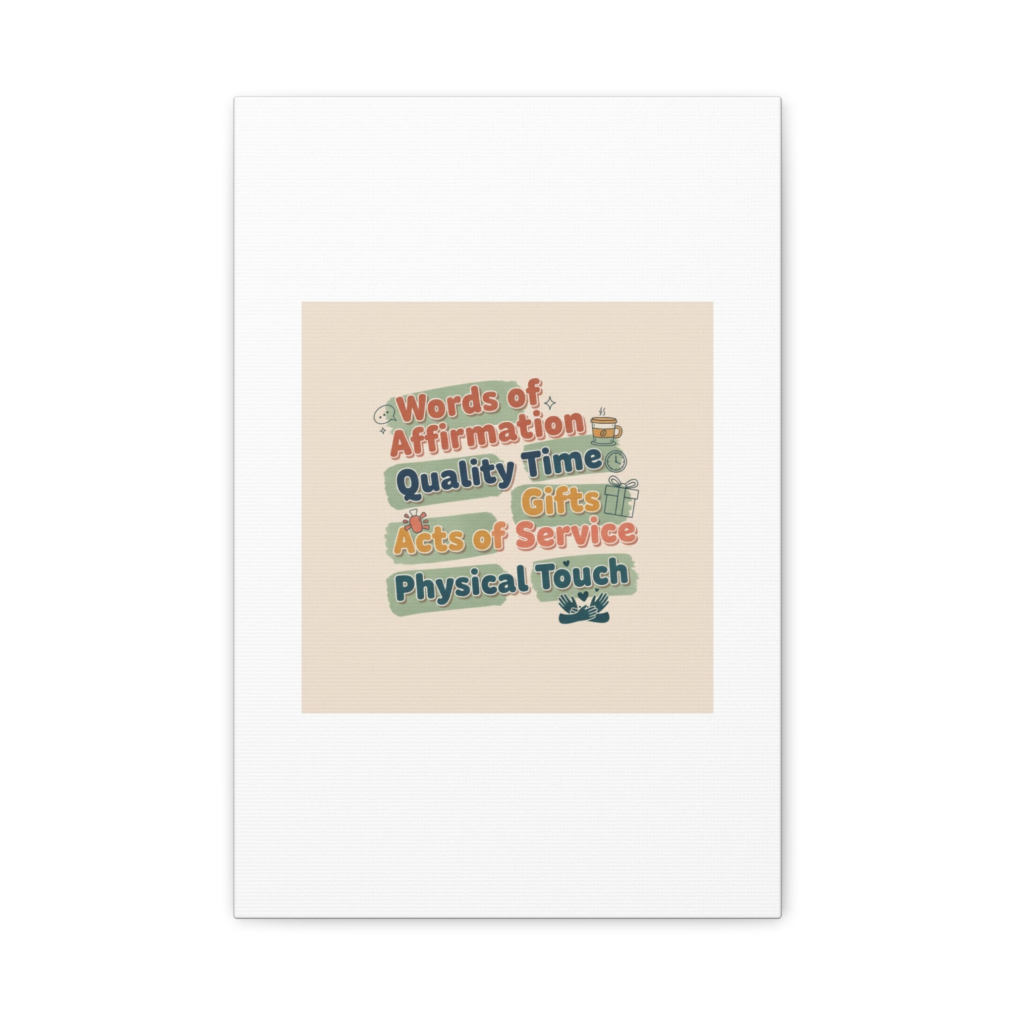 Love Languages List Matte Canvas Wall Art | love language meme, relationship humor