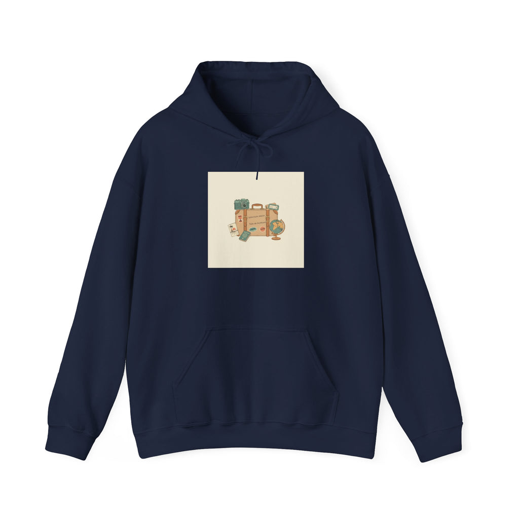 Vintage Postcard Travel Stamp Hoodie | retro travel, passport stamp