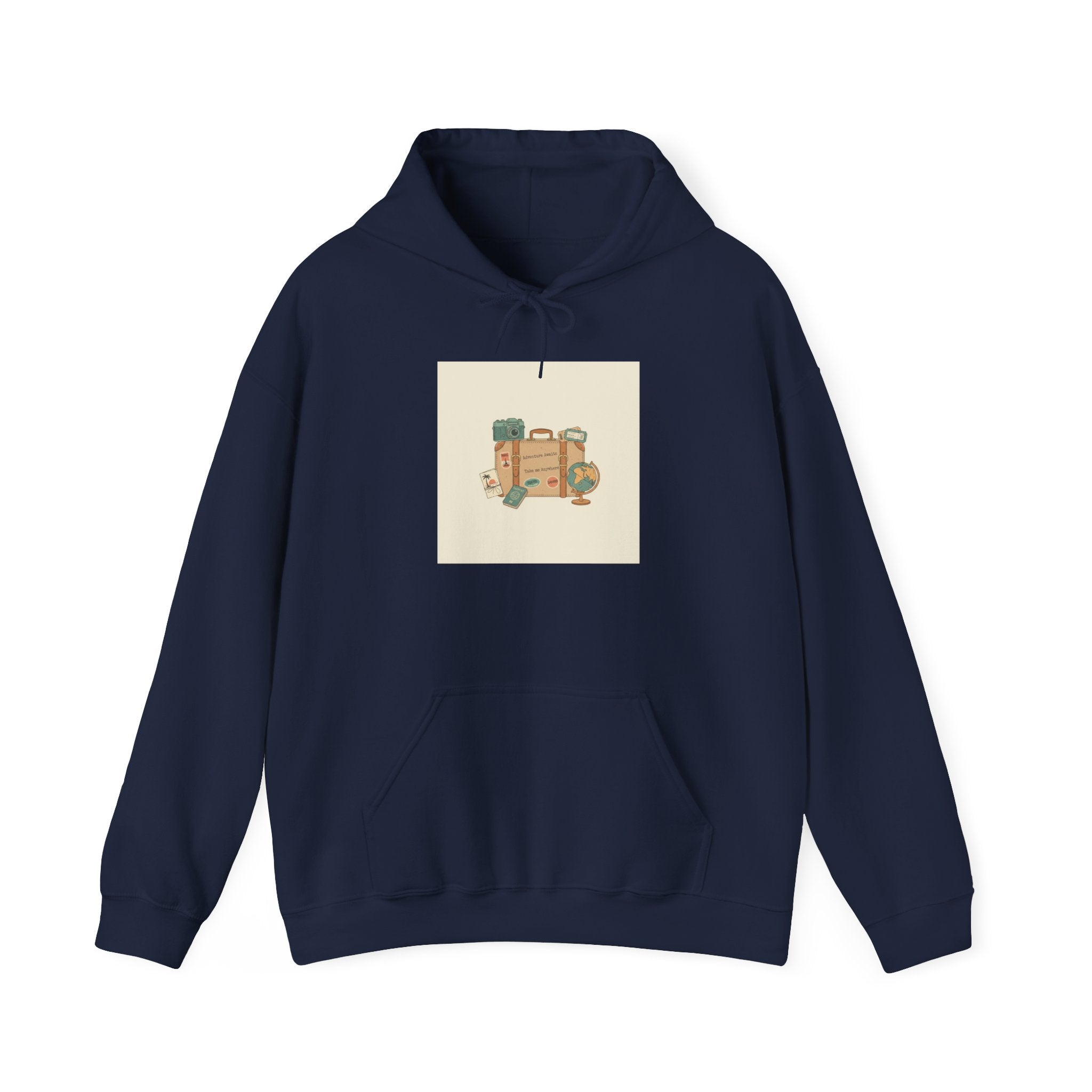 Vintage Postcard Travel Stamp Hoodie | retro travel, passport stamp