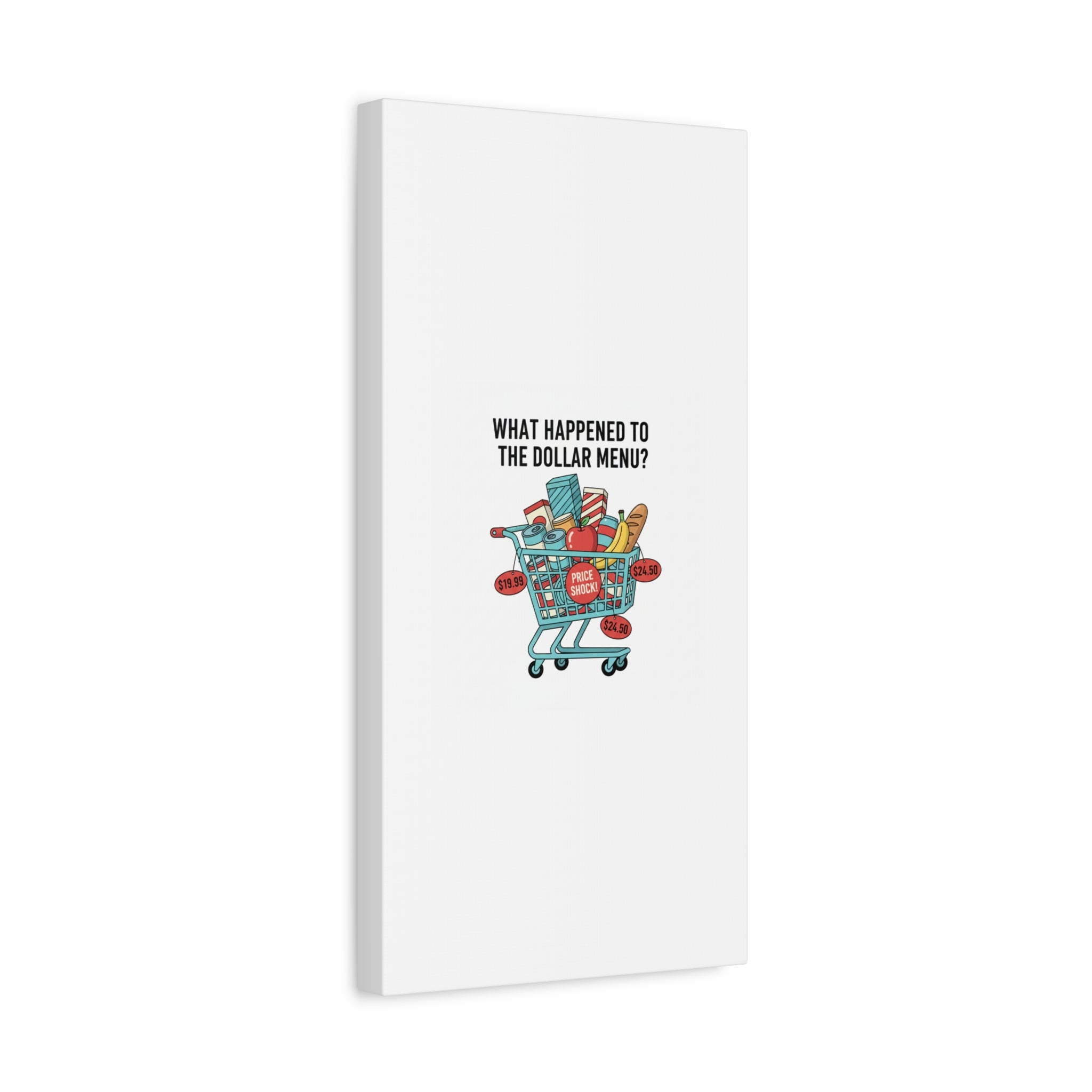 What Happened to the Dollar Menu? Canvas | Grocery Prices Meme, Price Shock Wall Art