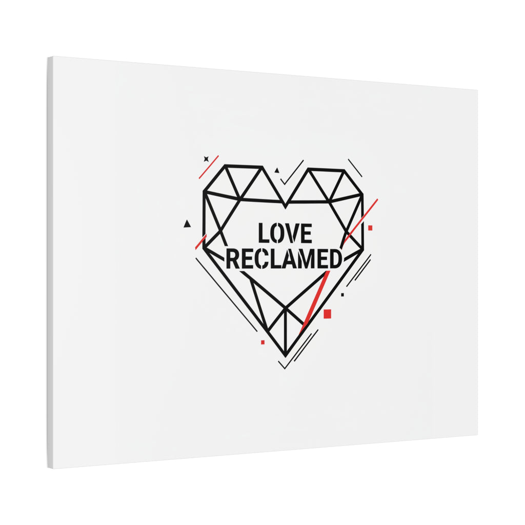 Love Reclaimed Canvas | modern heart design, minimalist love icon