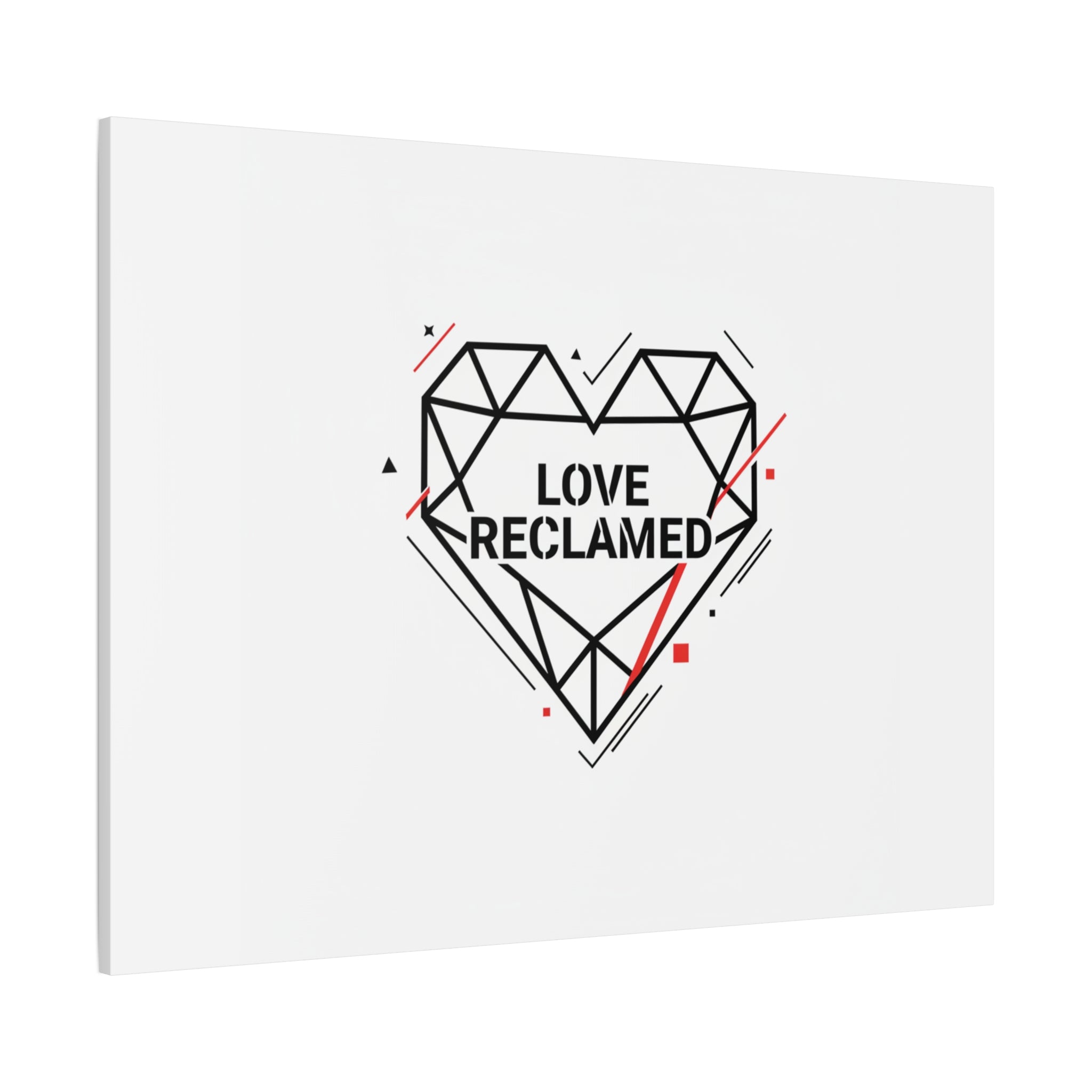 Love Reclaimed Canvas | modern heart design, minimalist love icon