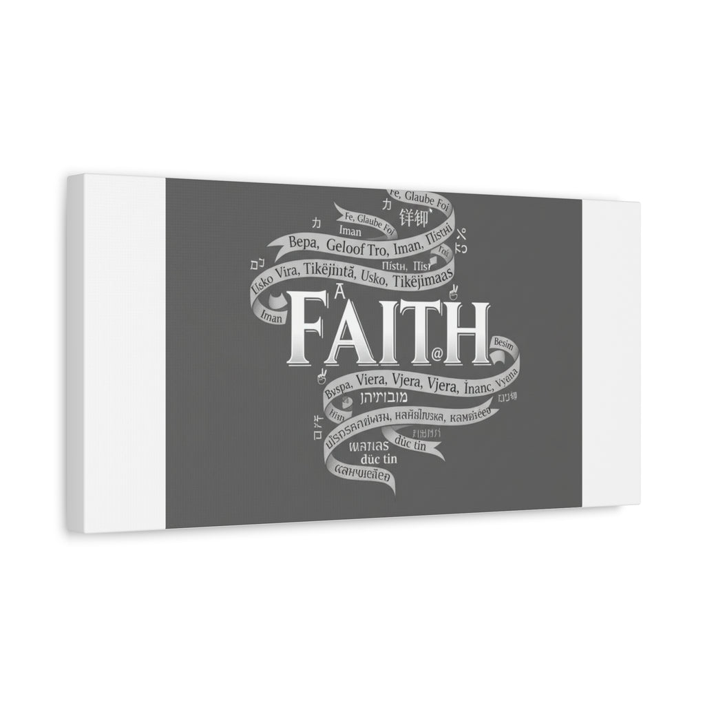 handwritten faith ribbon Canvas | sketch aesthetic, doodle design
