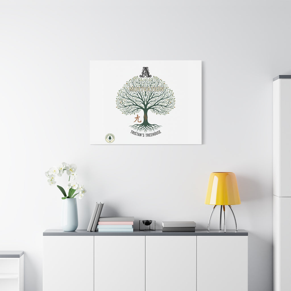 Handwritten Doodle Tree Canvas | Matte Stretched Wall Art