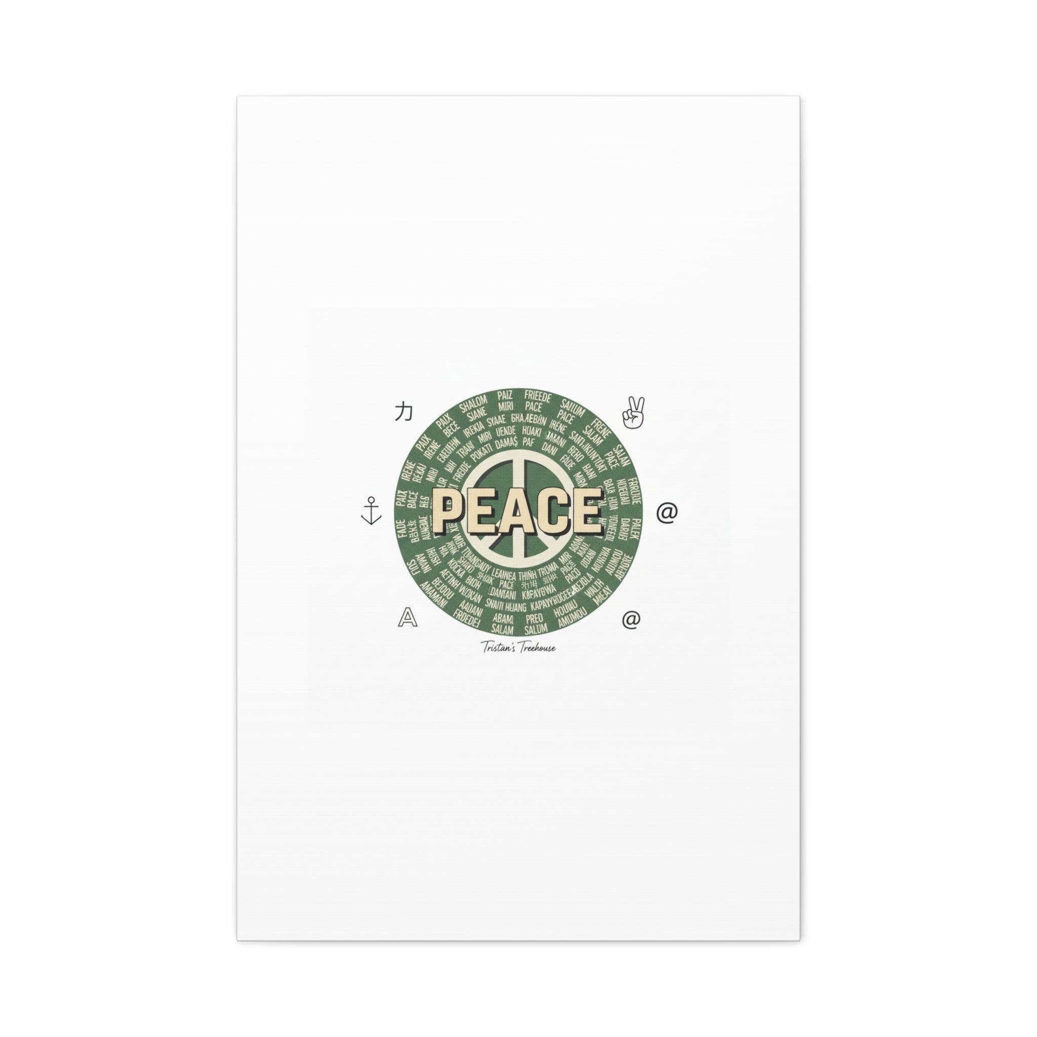 Peace doodle canvas | hand drawn sketch aesthetic, handwritten message