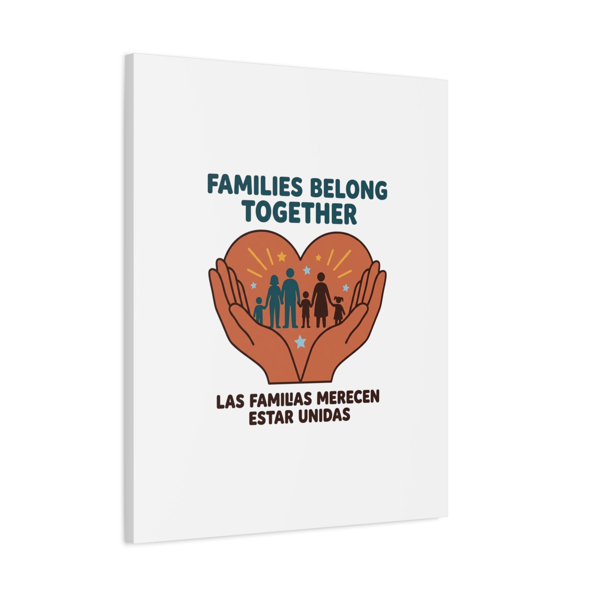Families Belong Together Canvas | Family Unity, Bilingual Solidarity